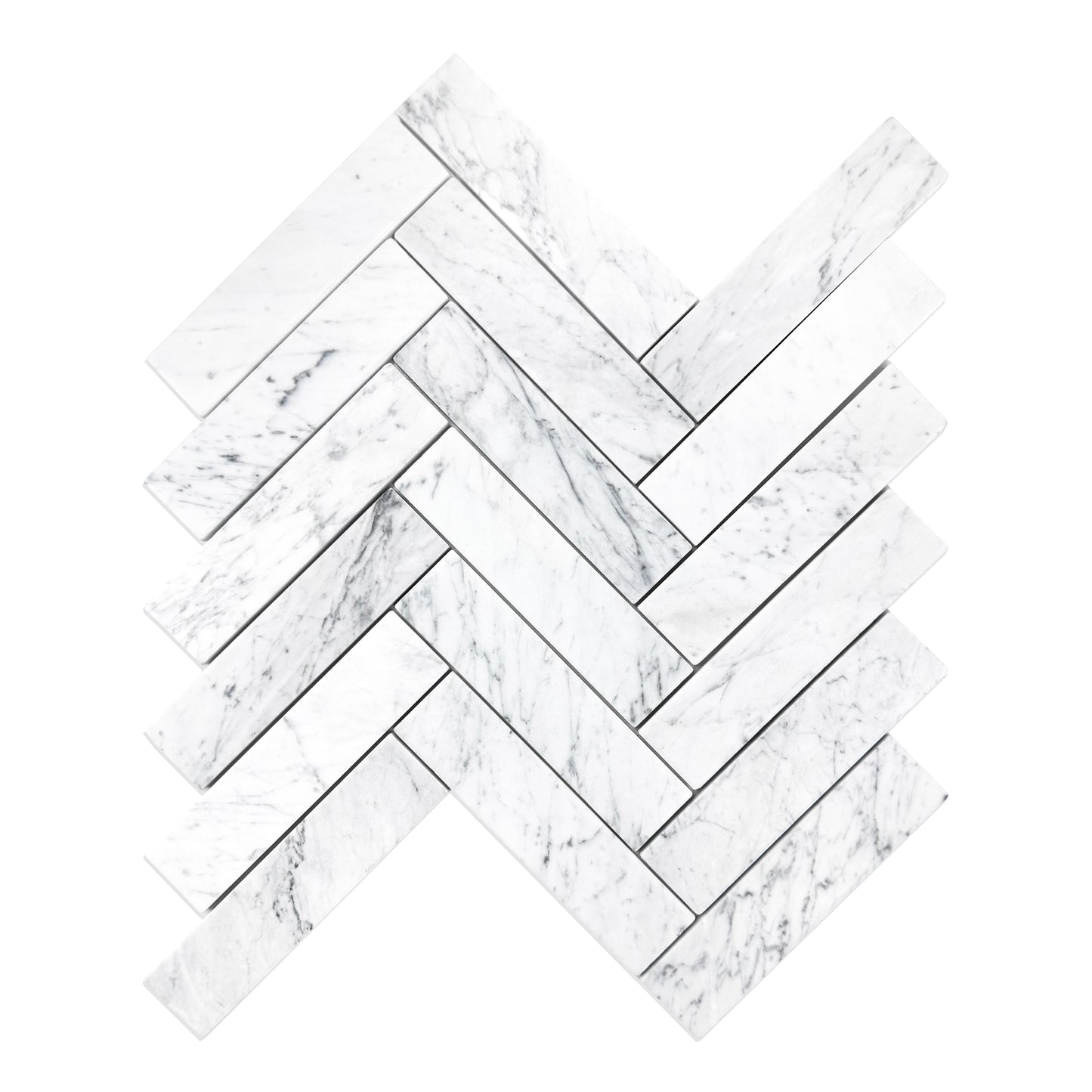 Rome Vestige Series Rectangle Carrara White Marble Tumble & Brush Leather Surface Marble Tile