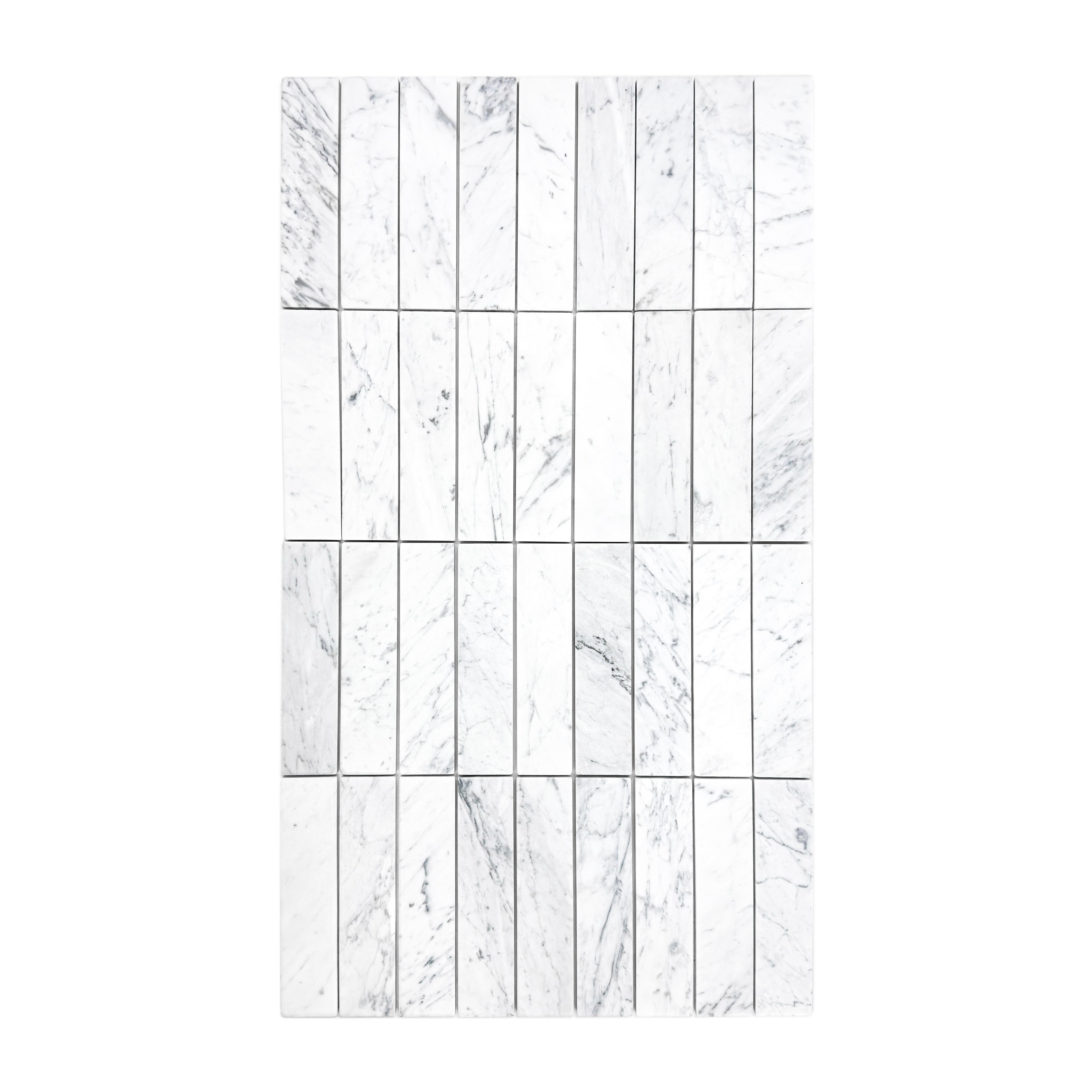 Rome Vestige Series Rectangle Carrara White Marble Tumble & Brush Leat ...