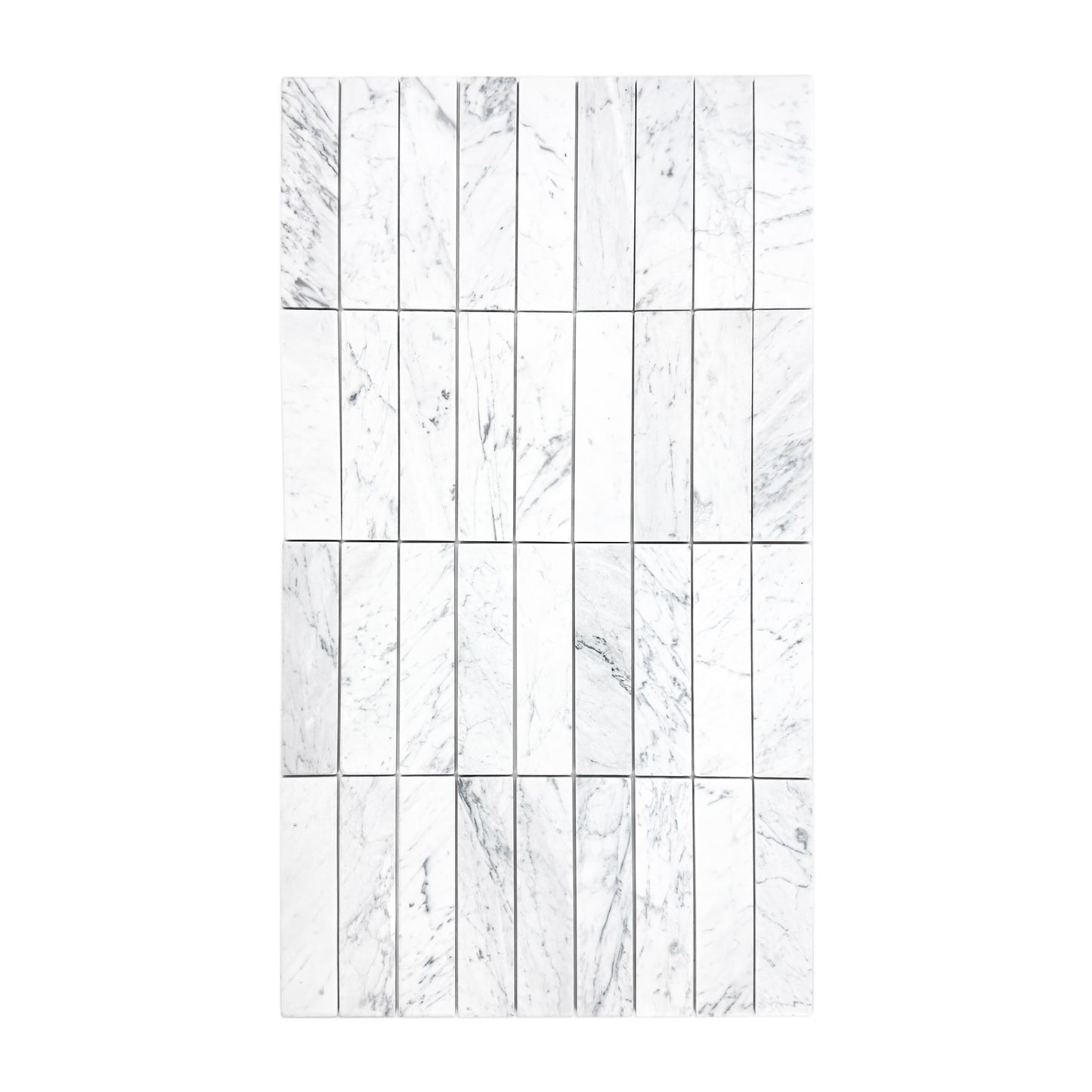 Rome Vestige Series Rectangle Carrara White Marble Tumble & Brush Leather Surface Marble Tile