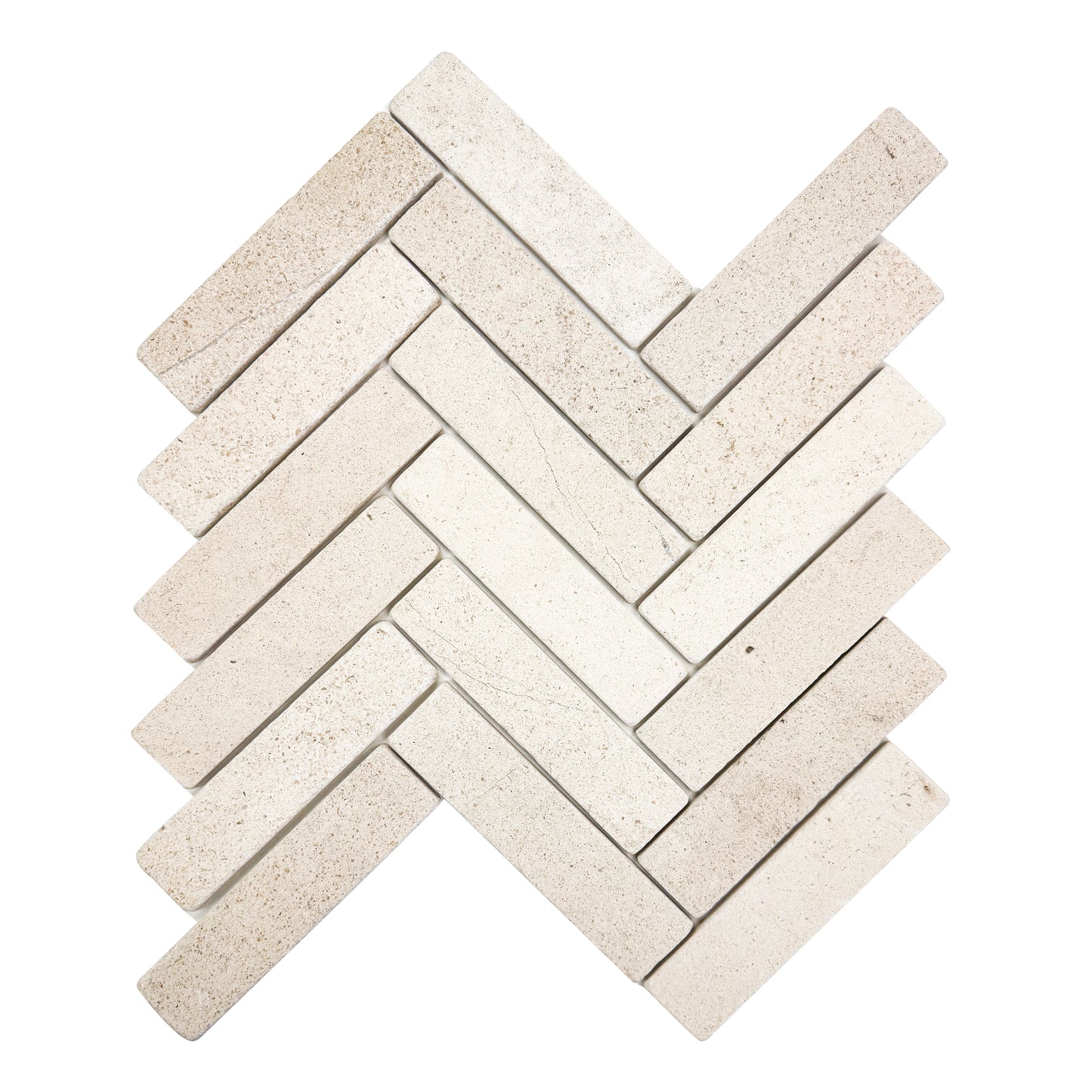 Rome Vestige Series Rectangle Moca Crema Limestone Tumble & Brush Leather Surface Marble Tile