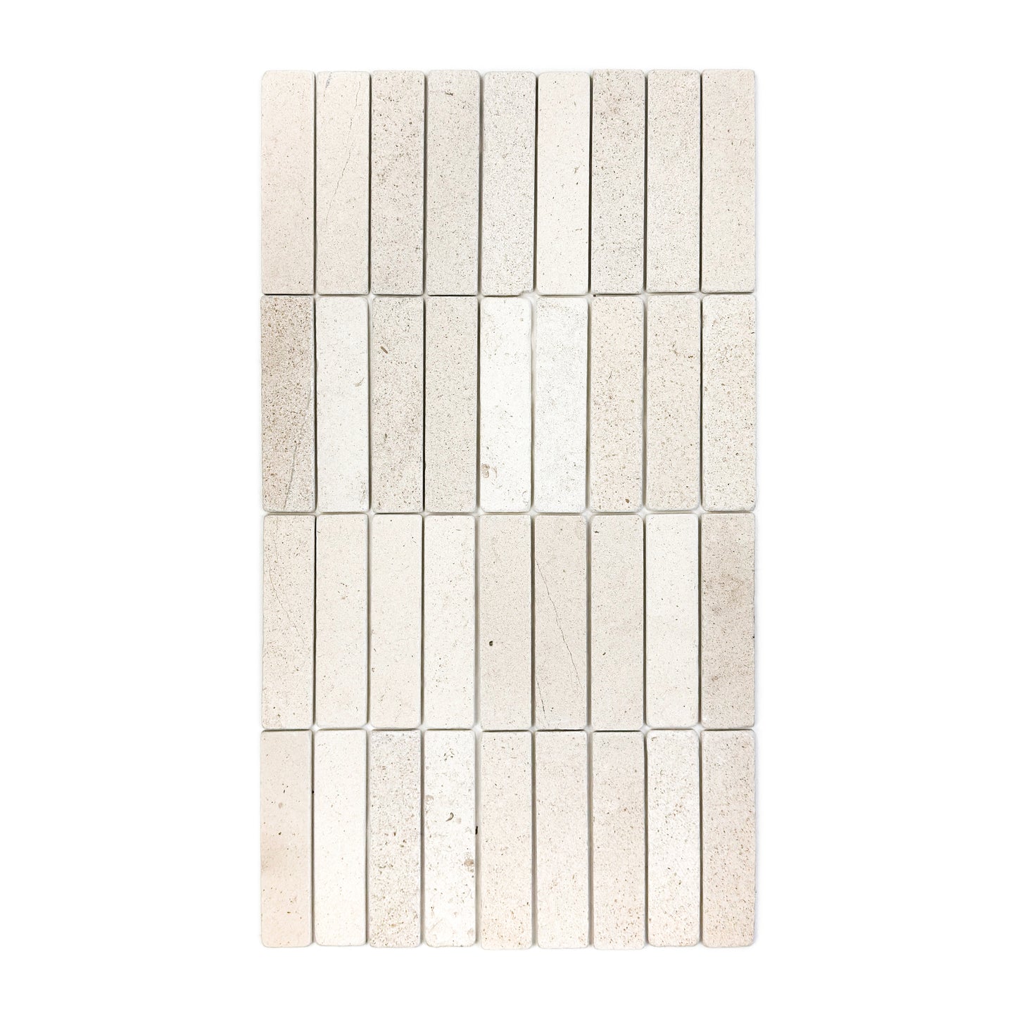 Rome Vestige Series Rectangle Moca Crema Limestone Tumble & Brush Leather Surface Marble Tile