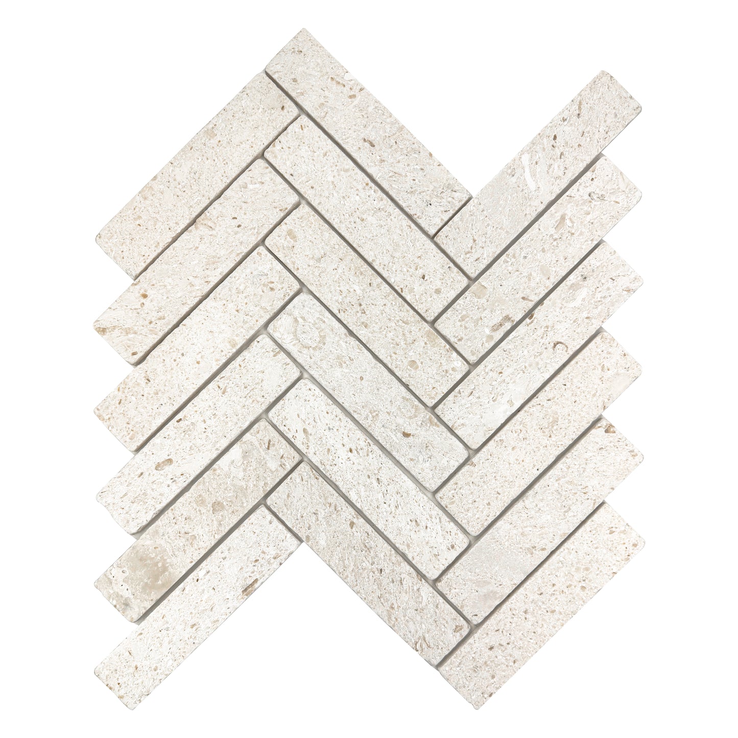 Rome Vestige Series Rectangle Gold Fossil Marble Tumble & Brush Leather Surface Marble Tile