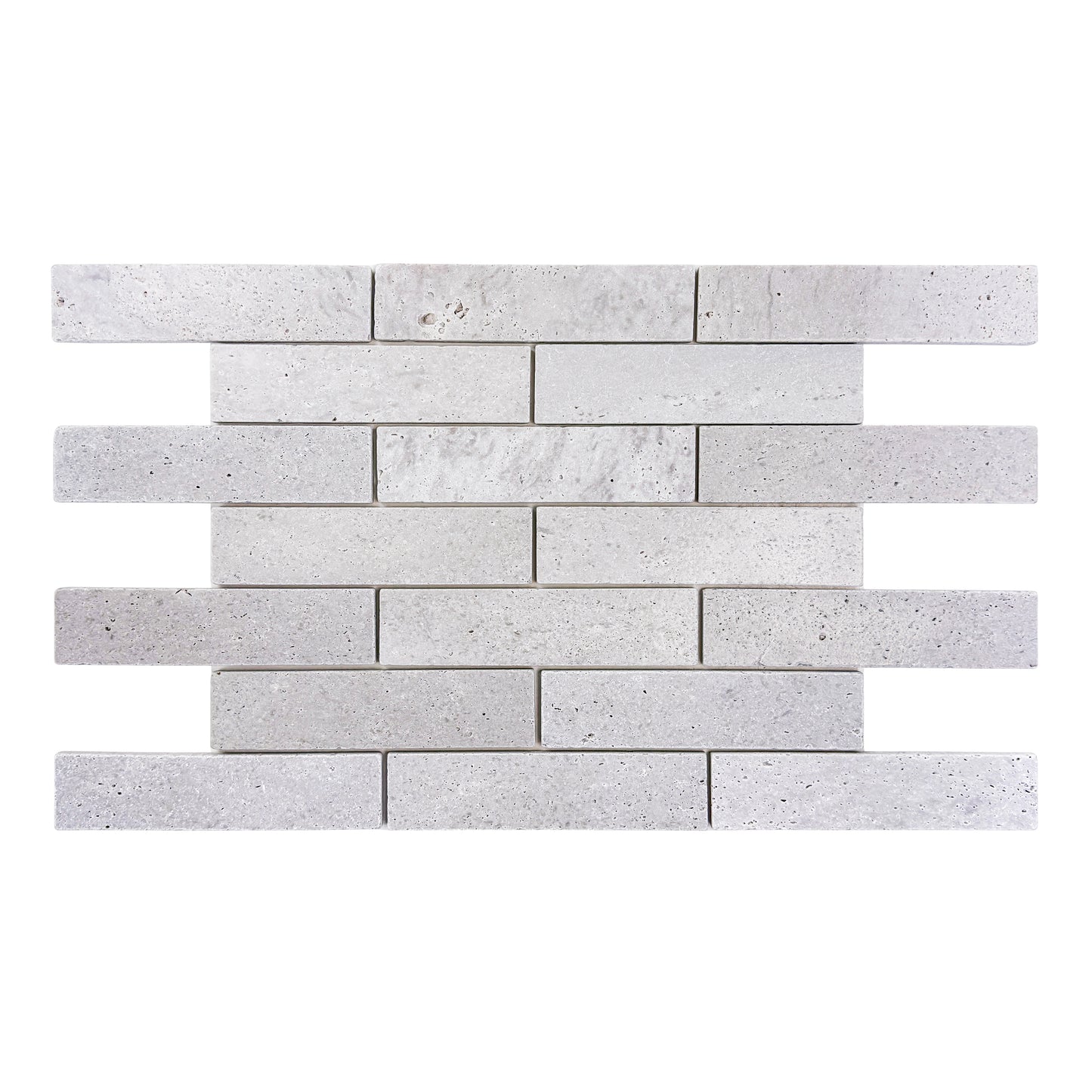 Rome Vestige Series Rectangle Kwong Sal White Travertine Tumble & Brush Leather Surface Marble Tile