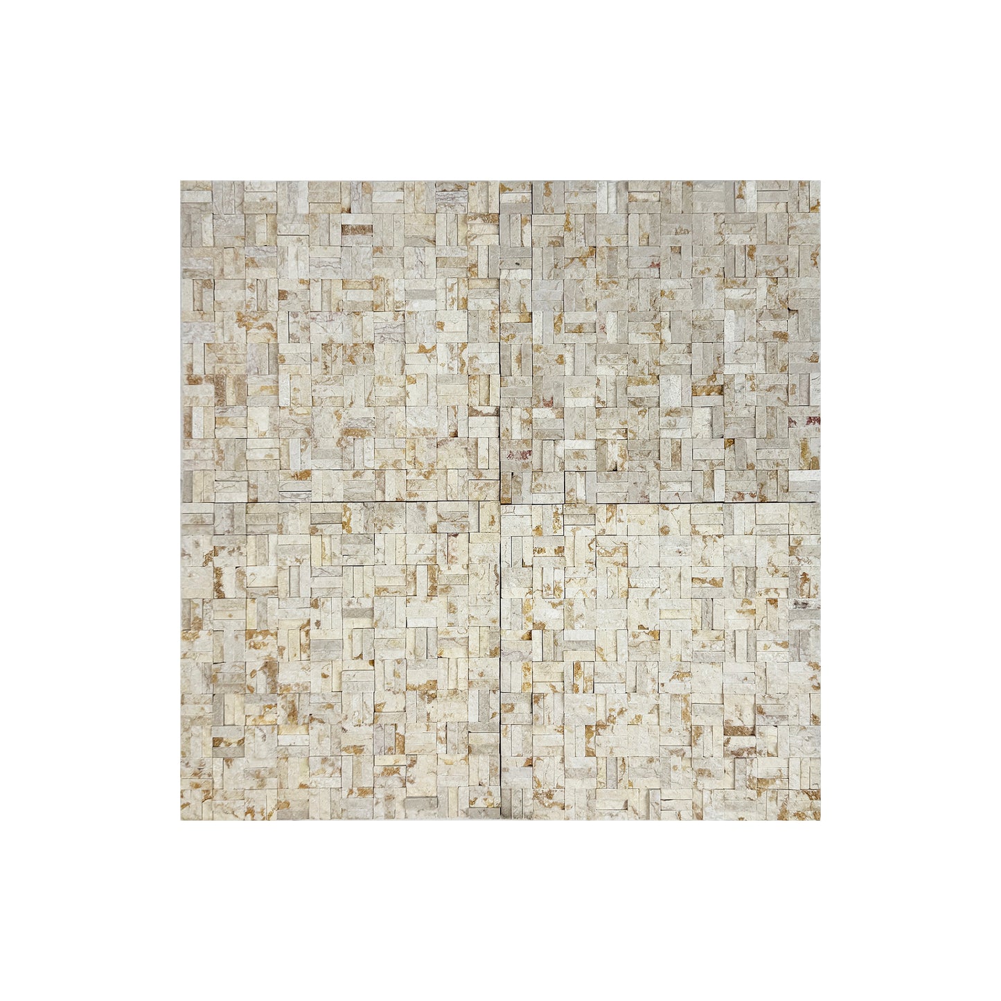 Beverly Luxe Series Sunny Beige Split Surface Marble Mosaic