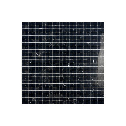 Palace Royale Series Black Marquina Polished Square  Marble Mosaic