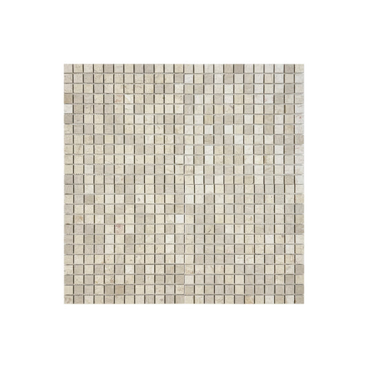 Palace Royale Series Cream Marfil  Polished Square  Marble Mosaic