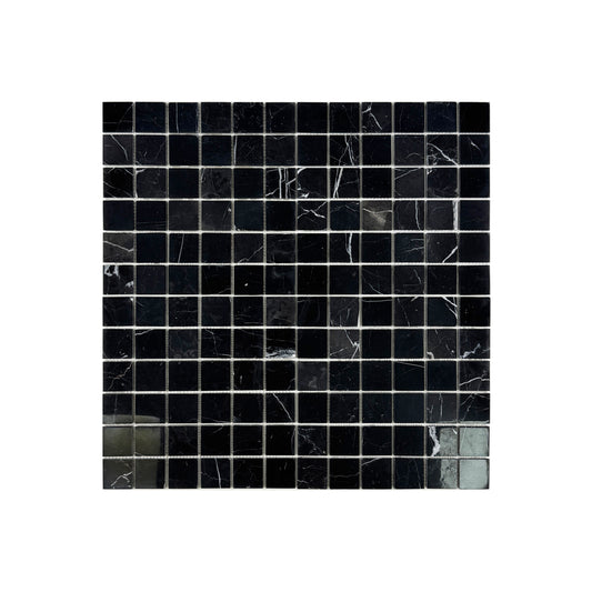 Palace Royale Series Black Marquina Polished Square  Marble Mosaic
