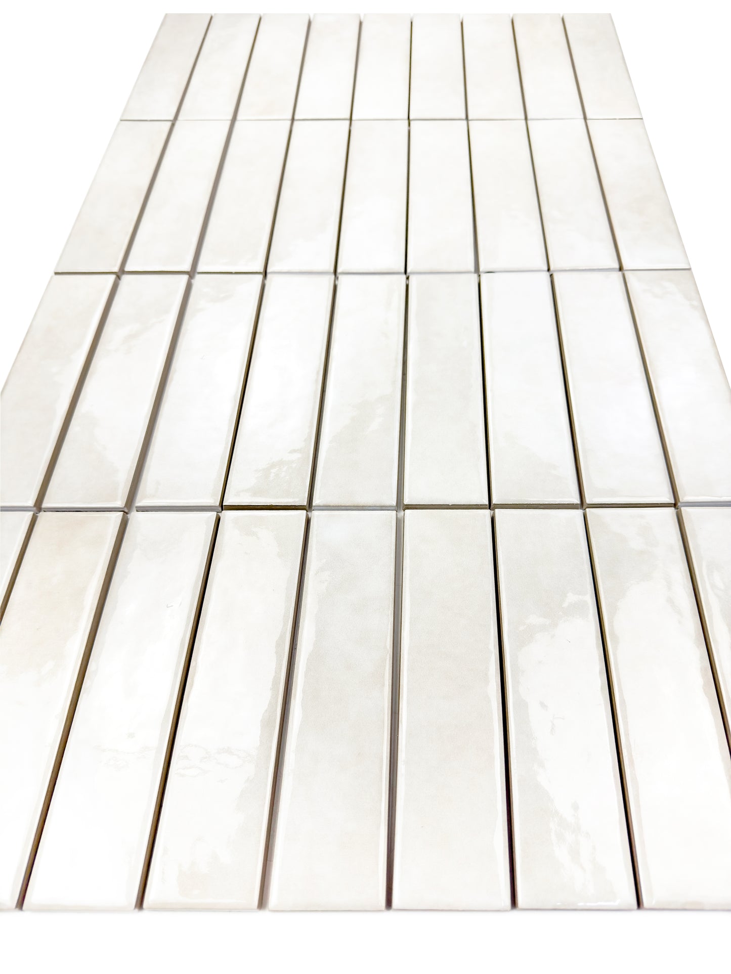 Positano Series Milk Beige Glossy Porcelain Artisanal Tile