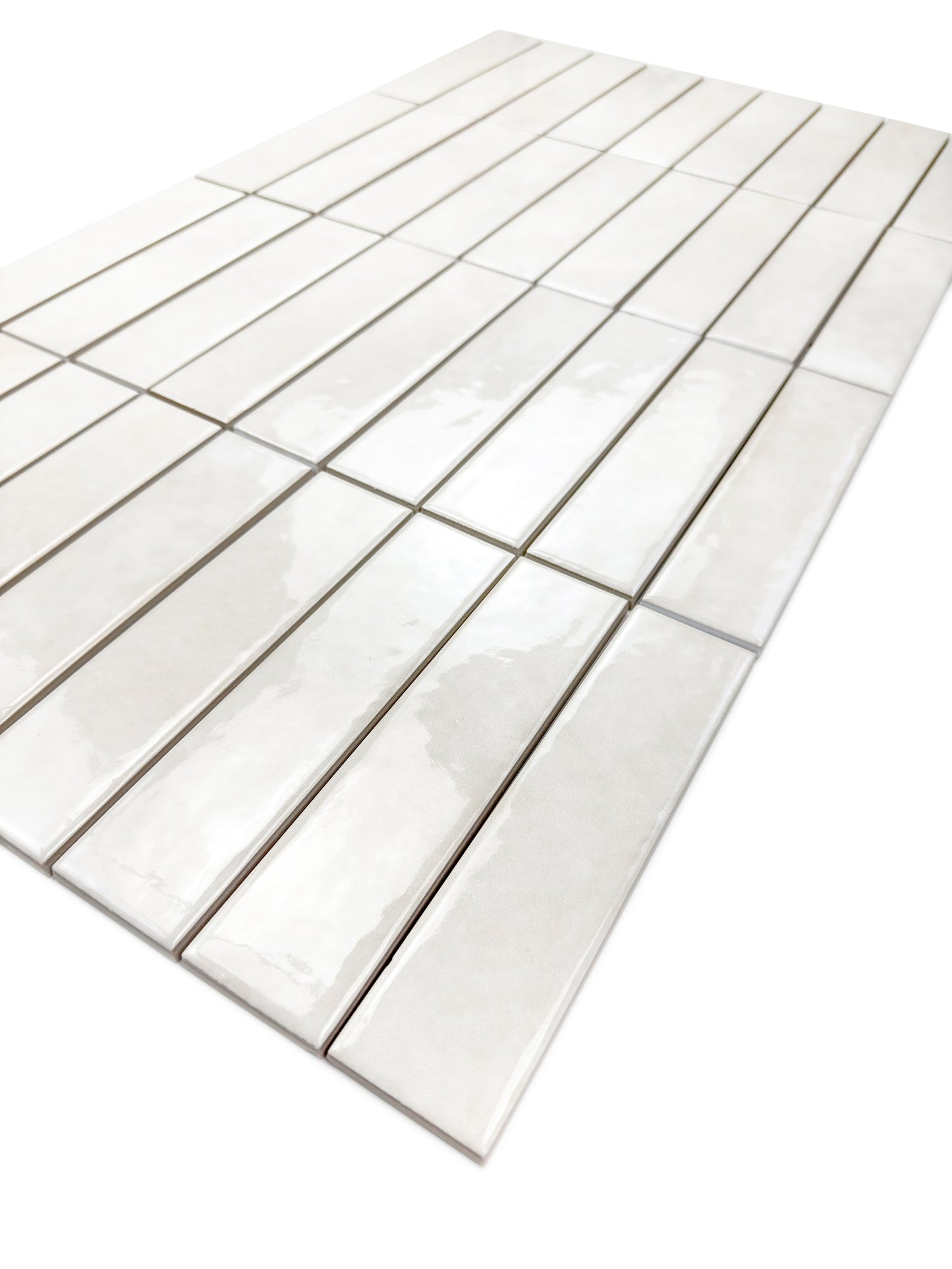 Positano Series Milk Beige Glossy Porcelain Artisanal Tile