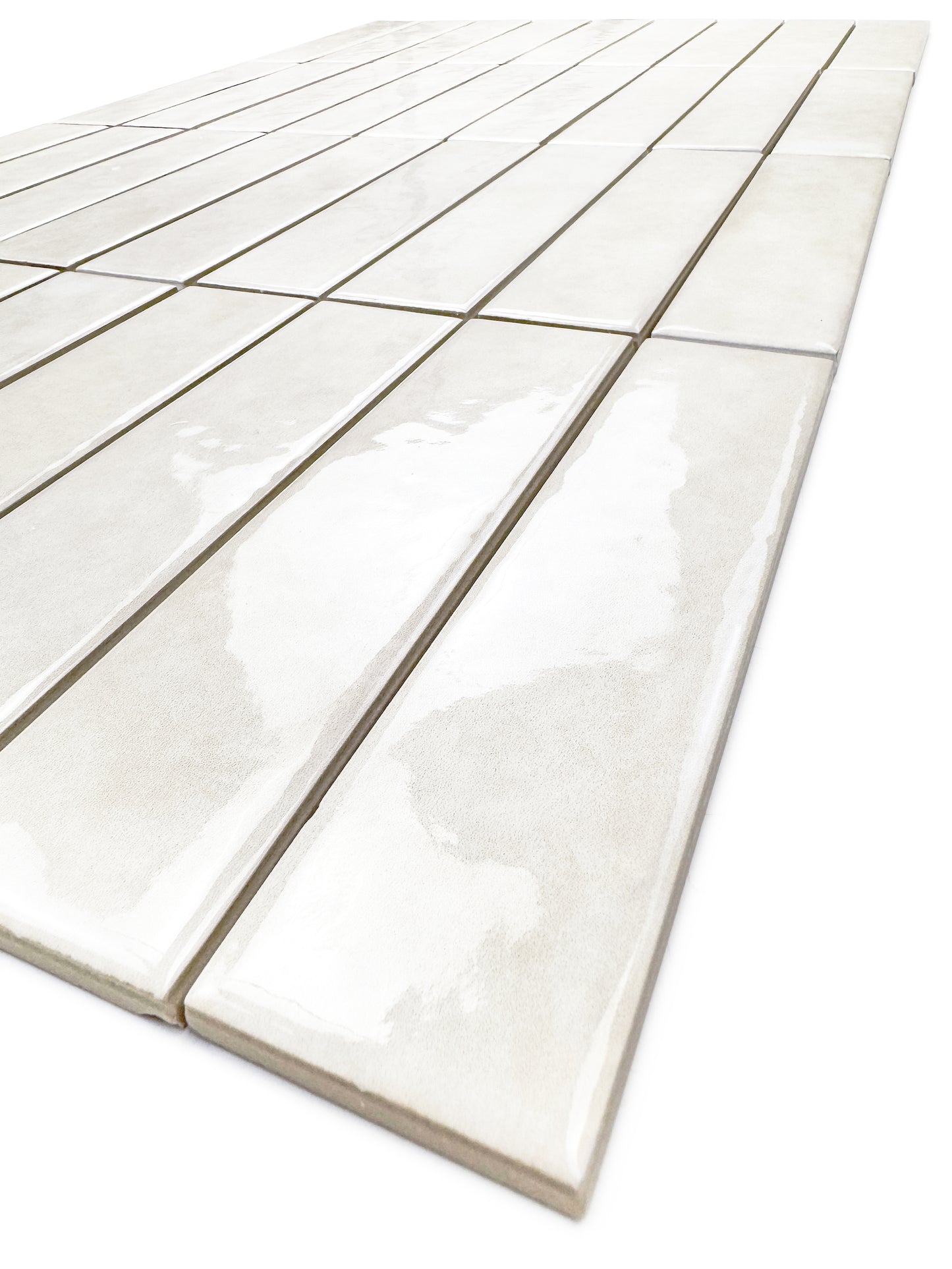 Positano Series Milk Beige Glossy Porcelain Artisanal Tile