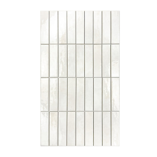 Positano Series Milk Beige Glossy Porcelain Artisanal Tile