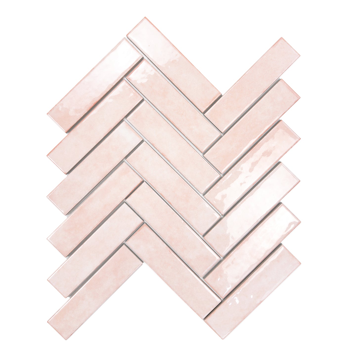 Positano Series Light Peach Glossy Porcelain Artisanal Tile