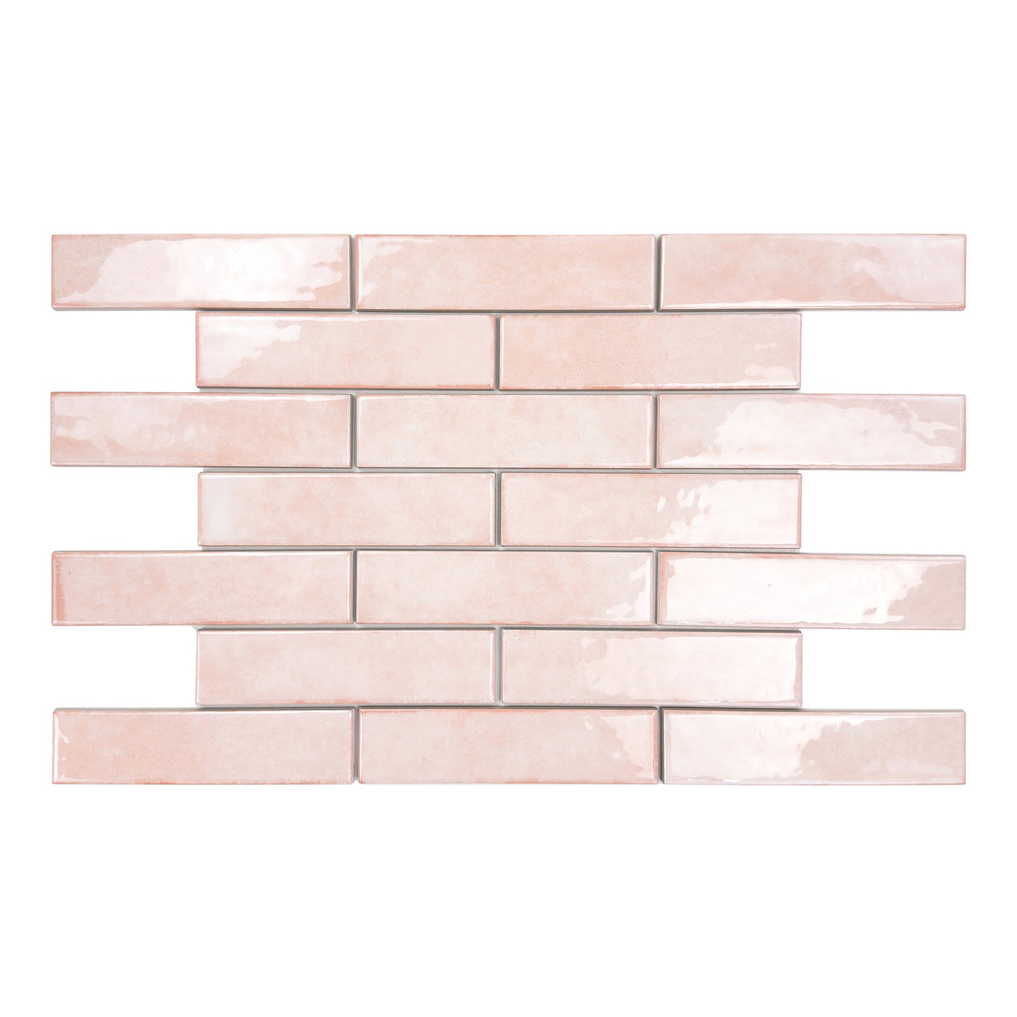 Positano Series Light Peach Glossy Porcelain Artisanal Tile