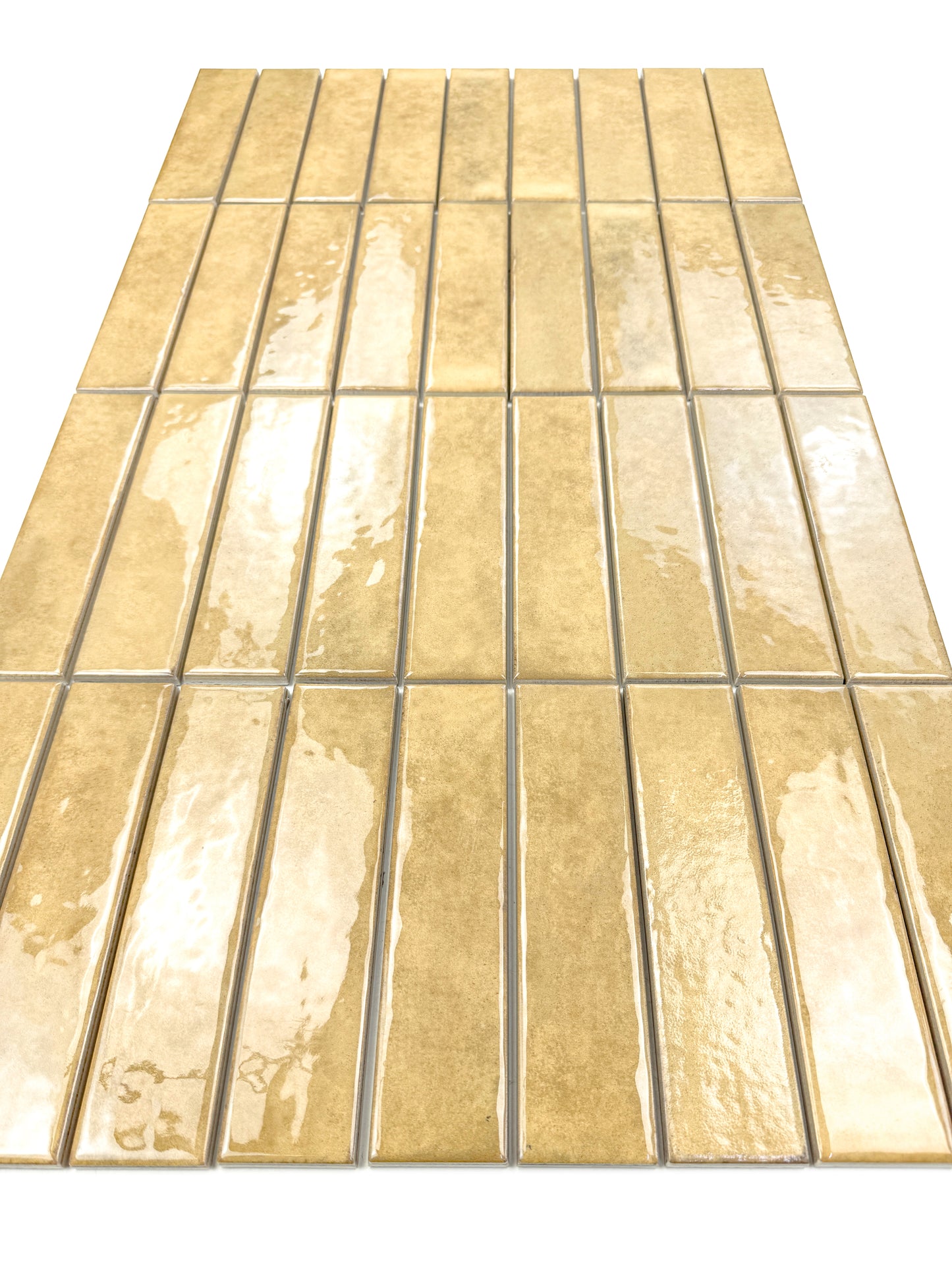 Positano Series Flaxen Yellow Glossy Porcelain Artisanal Tile