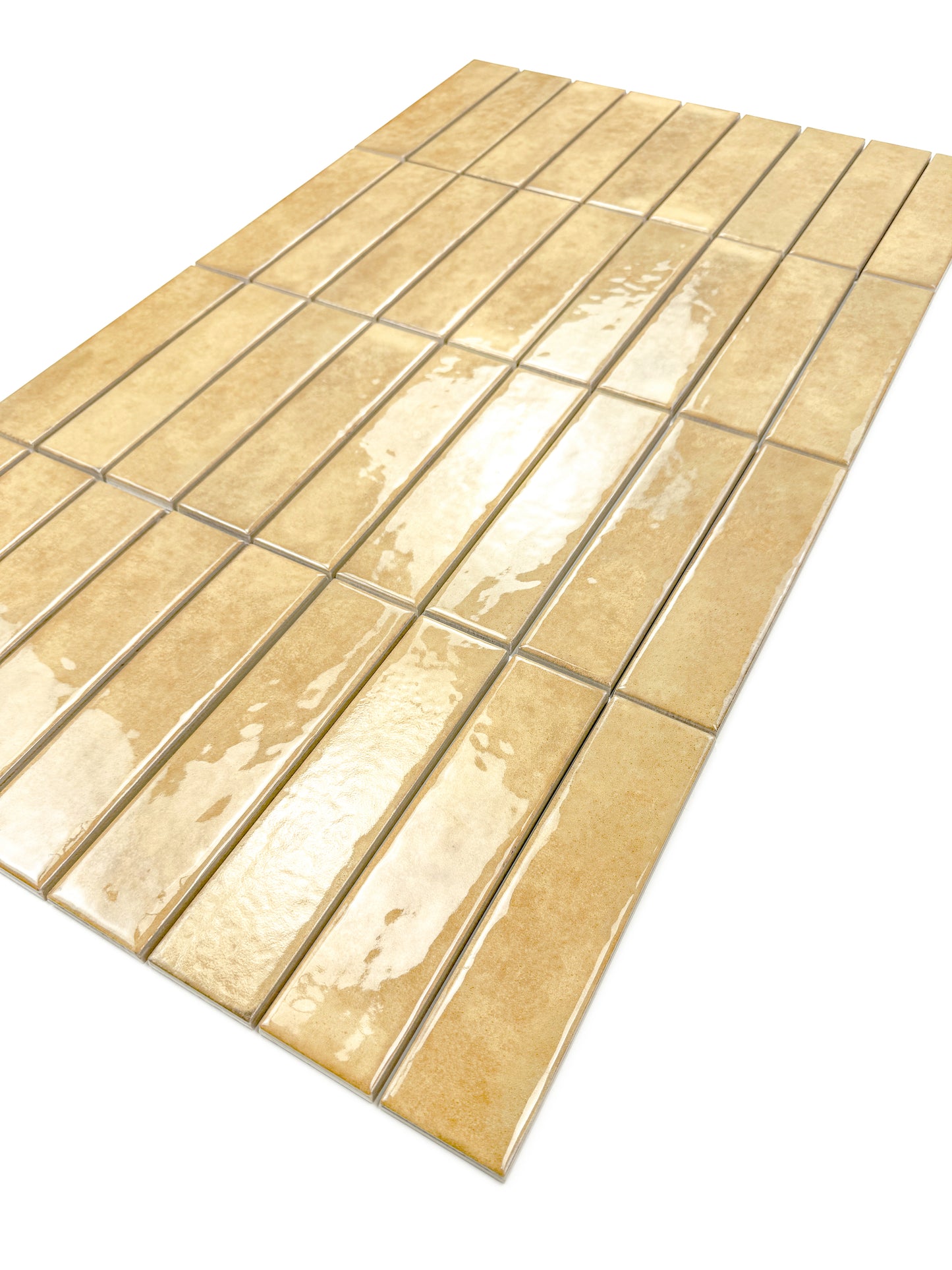 Positano Series Flaxen Yellow Glossy Porcelain Artisanal Tile