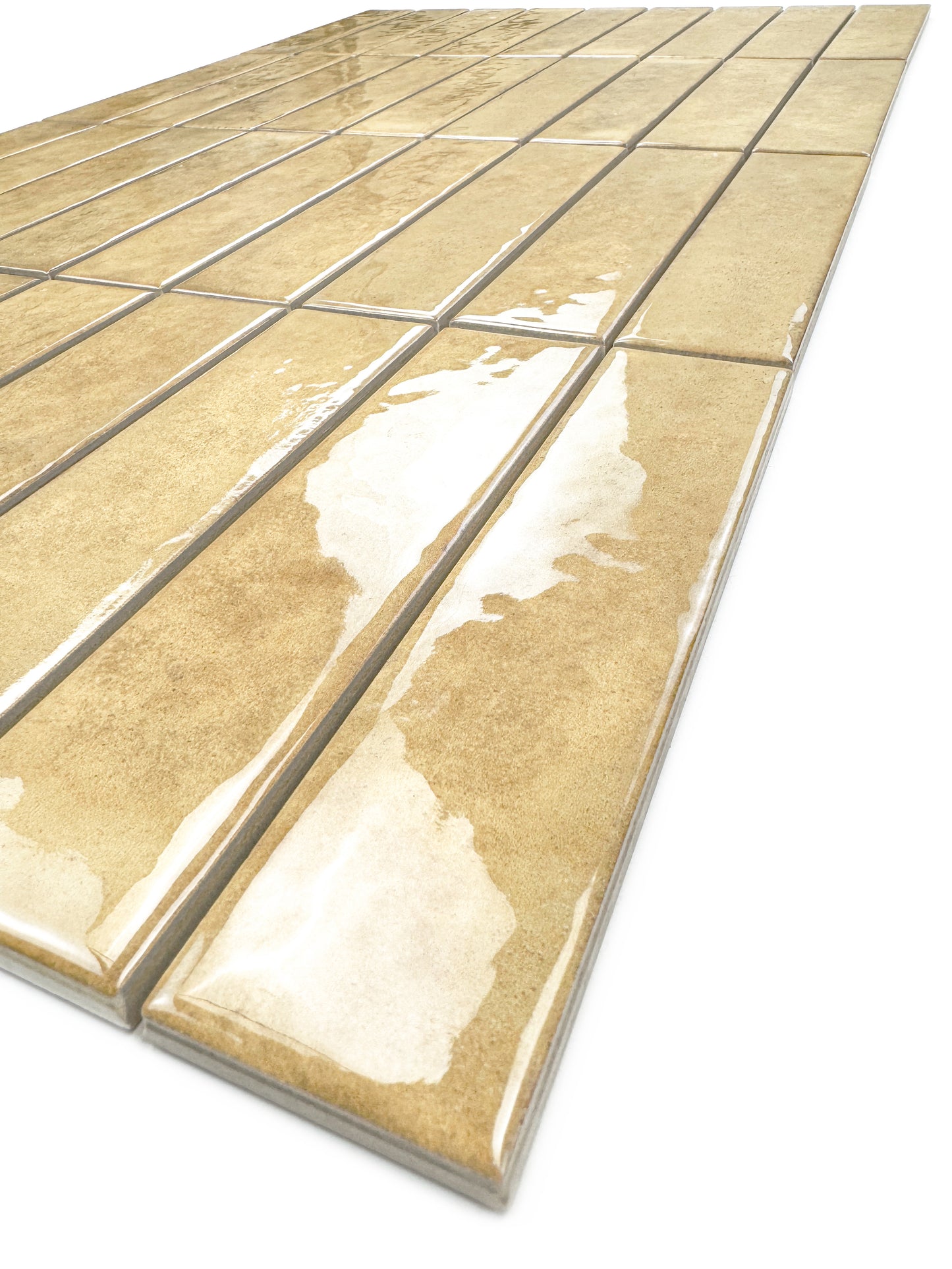 Positano Series Flaxen Yellow Glossy Porcelain Artisanal Tile
