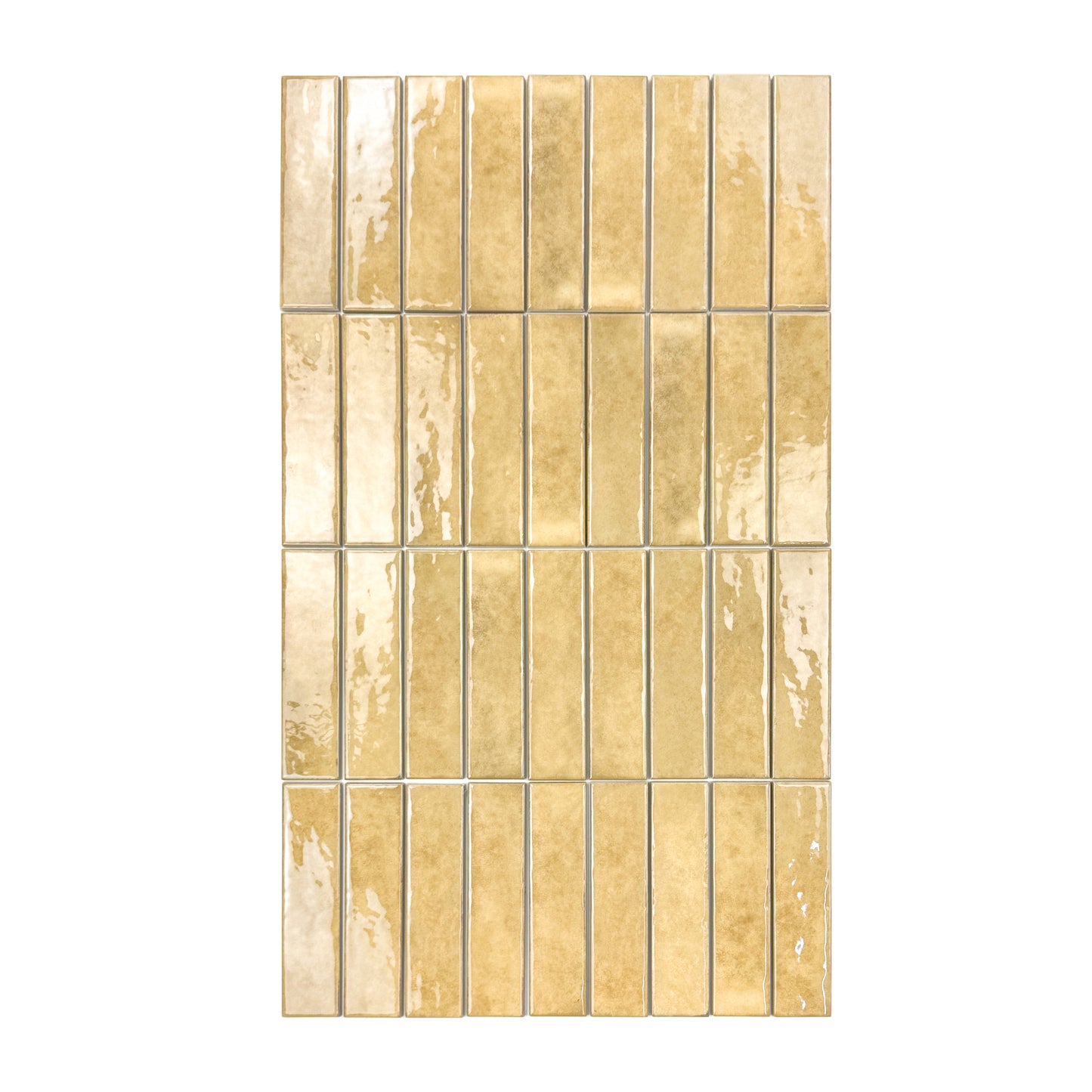 Positano Series Flaxen Yellow Glossy Porcelain Artisanal Tile