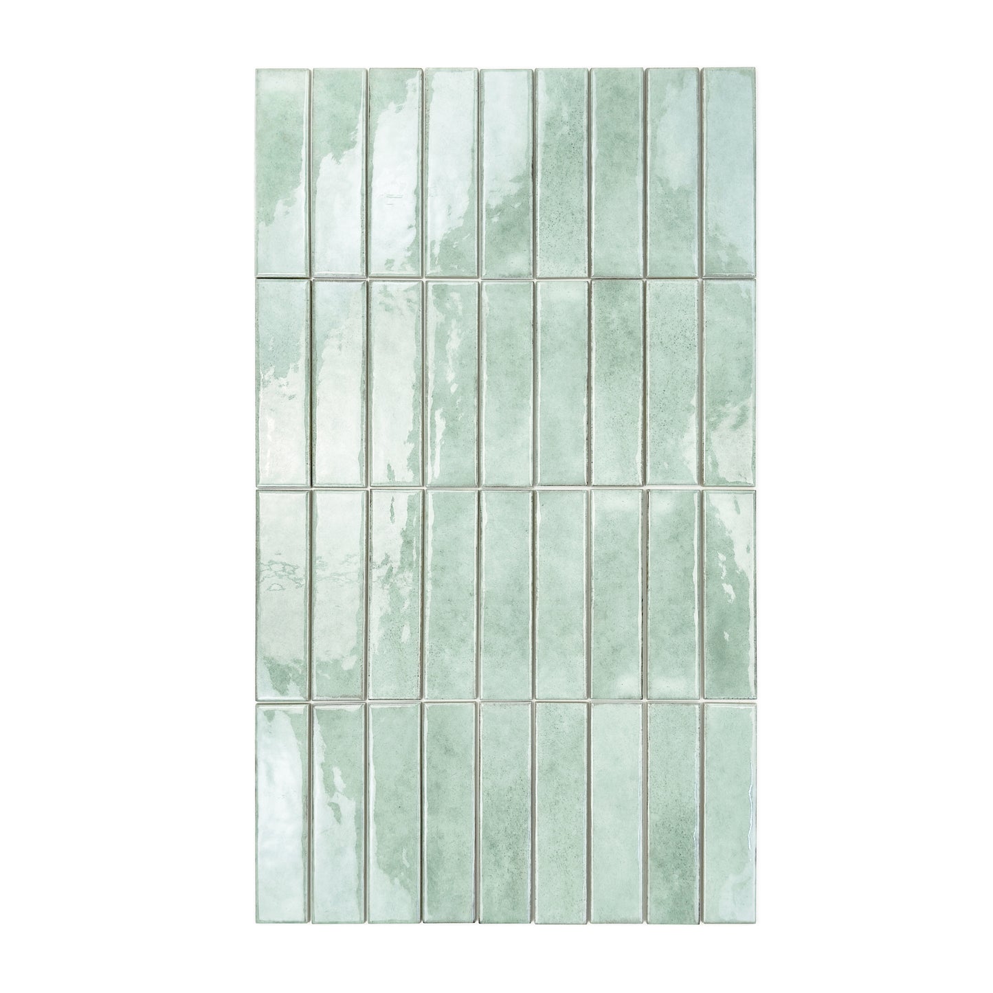 Positano Series Saga Green Glossy Porcelain Artisanal Tile