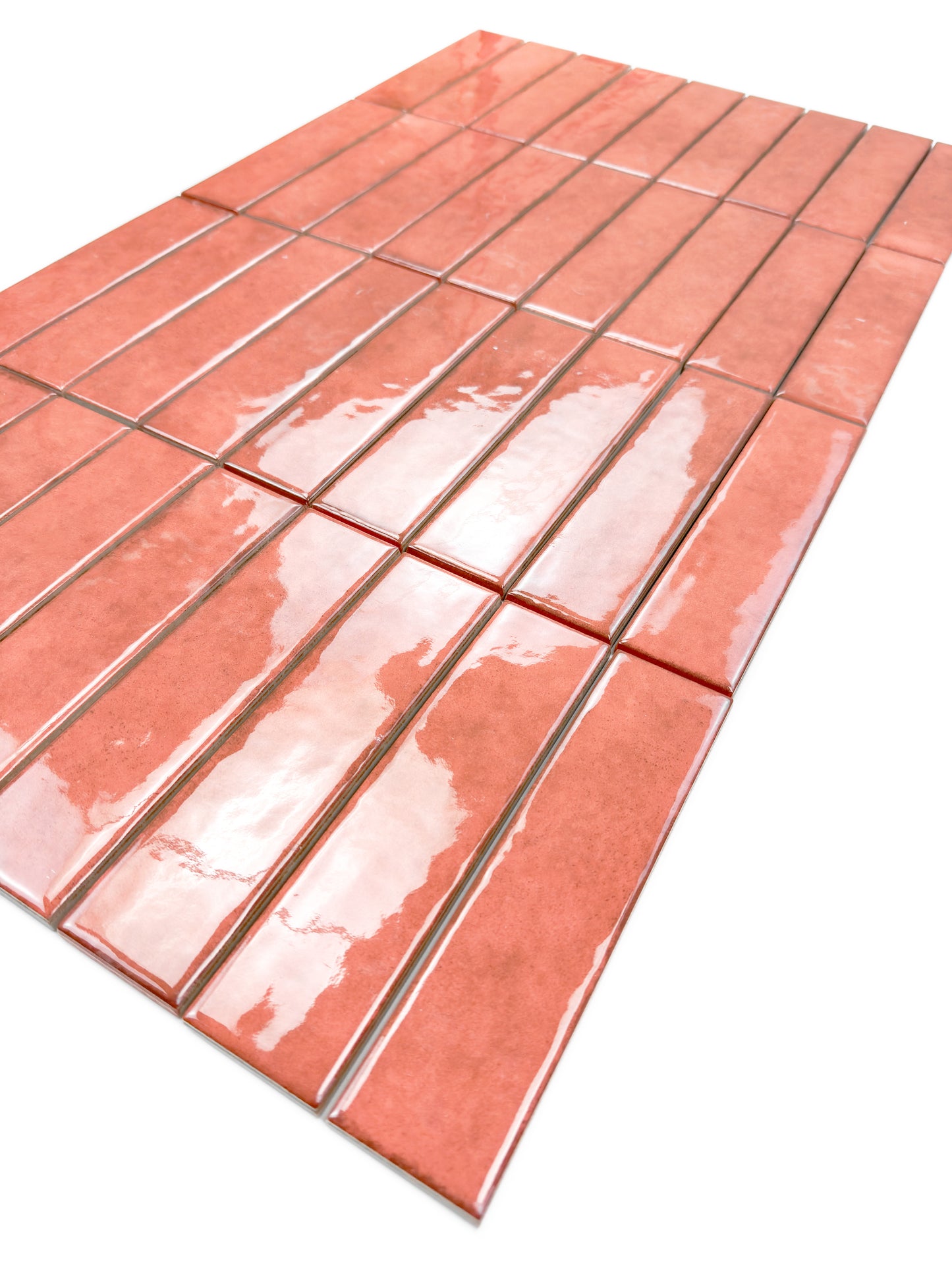 Positano Series Wine Red Glossy Porcelain Artisanal Tile