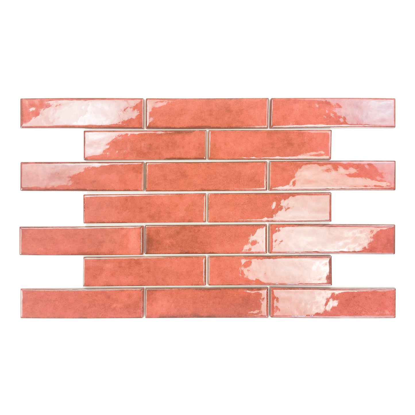 Positano Series Wine Red Glossy Porcelain Artisanal Tile
