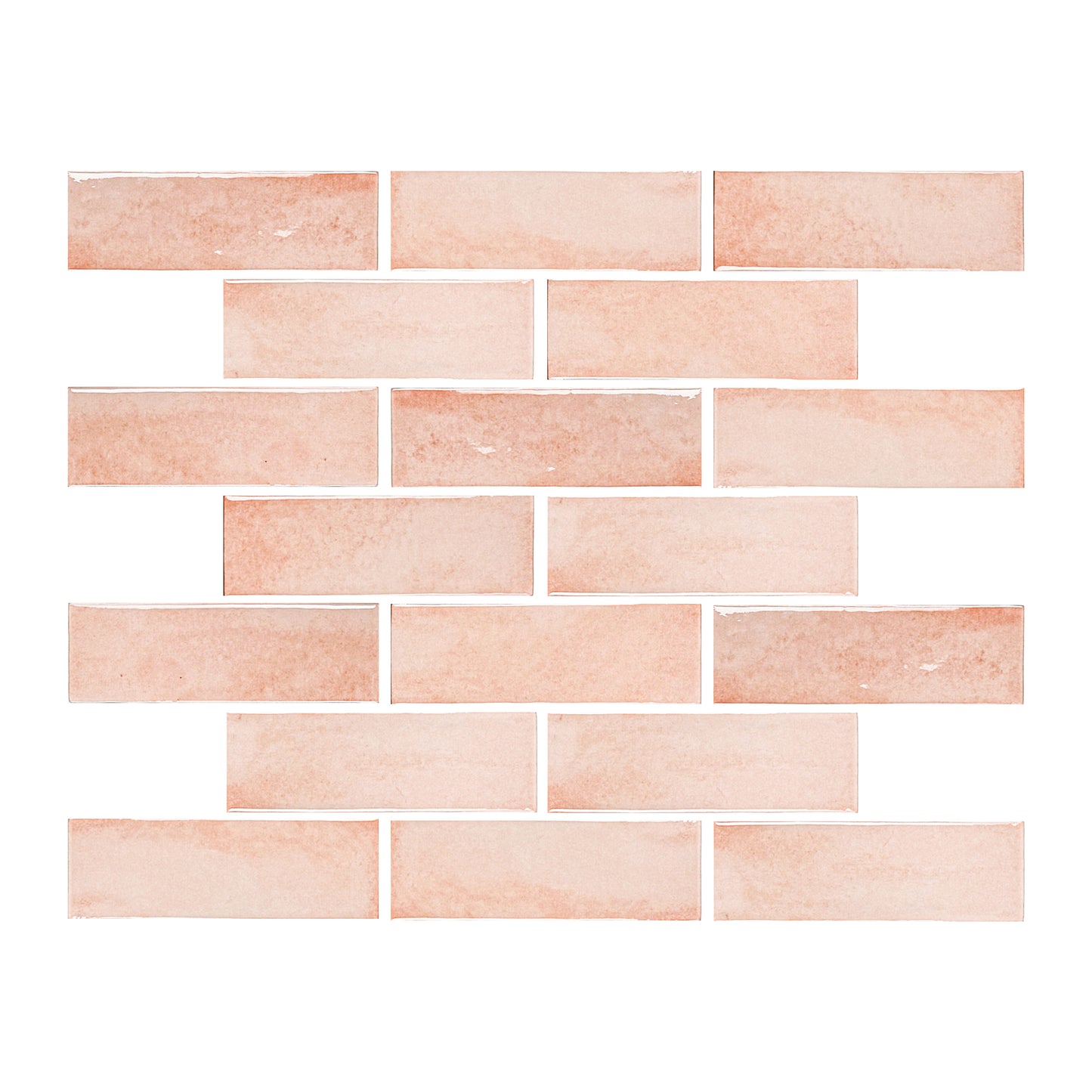 Milan Chromatic Series Cantaloupe Orange Rectangle Glossy Porcelain Artisanal Tile