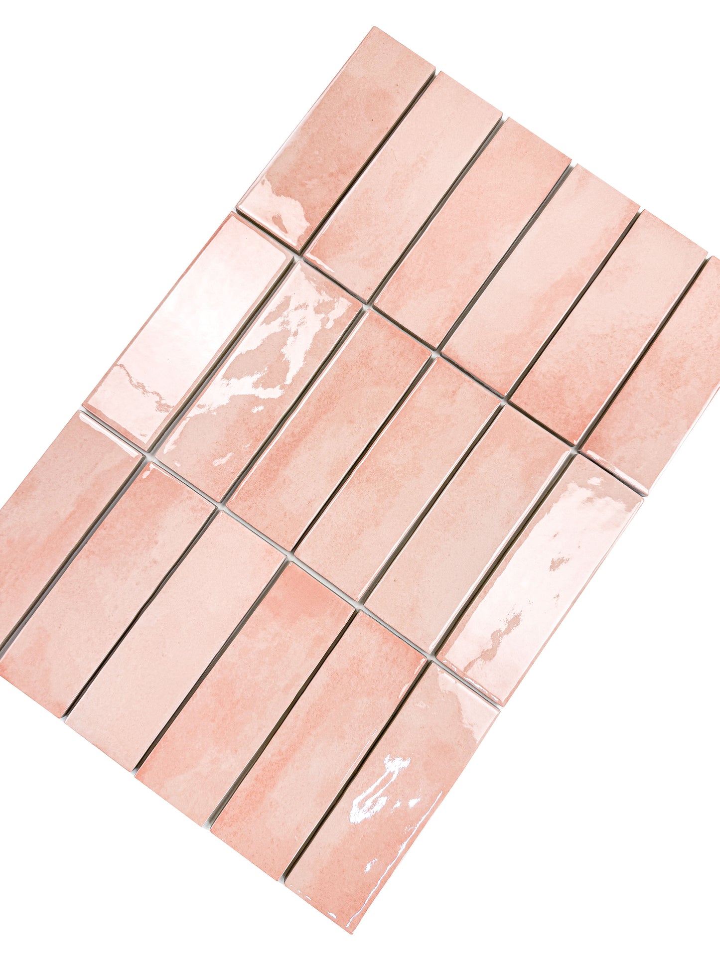 Milan Chromatic Series Cantaloupe Orange Rectangle Glossy Porcelain Artisanal Tile