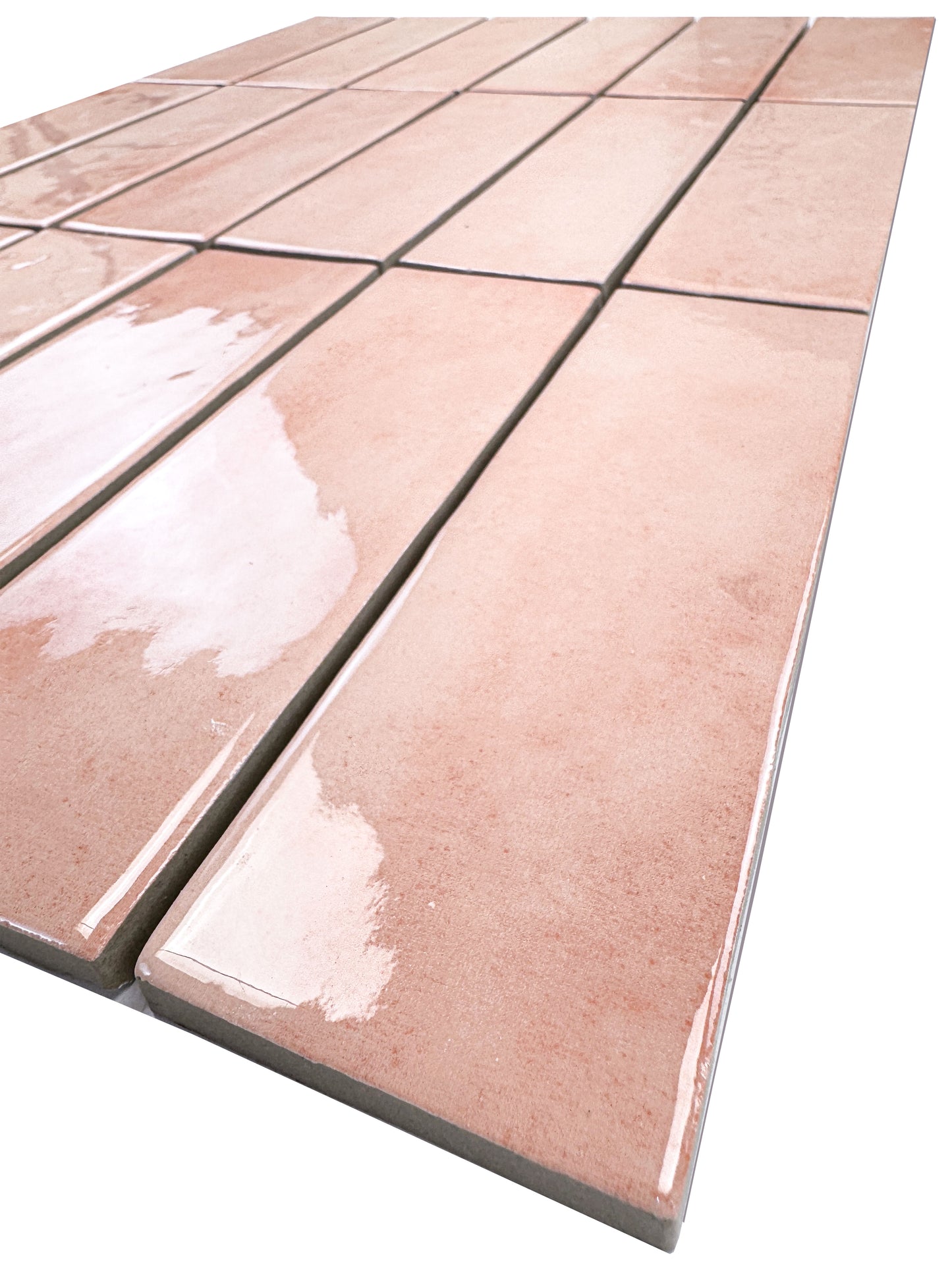 Milan Chromatic Series Cantaloupe Orange Rectangle Glossy Porcelain Artisanal Tile