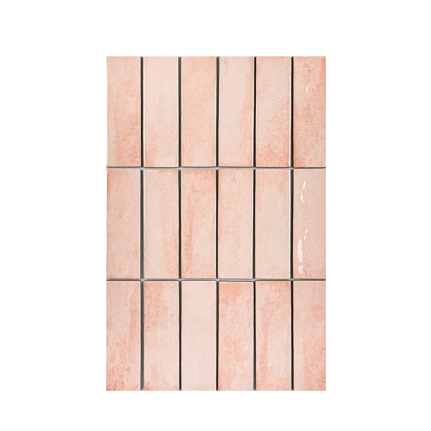Milan Chromatic Series Cantaloupe Orange Rectangle Glossy Porcelain Artisanal Tile