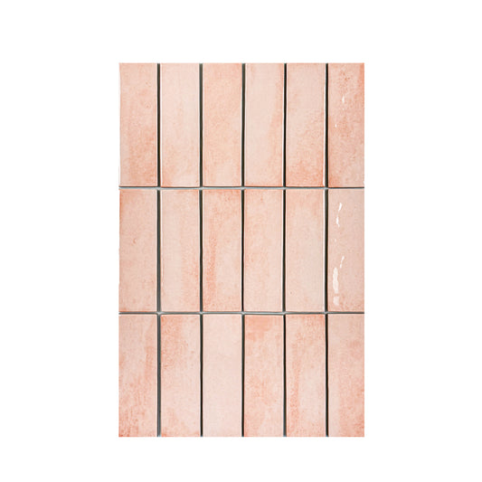 Milan Chromatic Series Cantaloupe Orange Rectangle Glossy Porcelain Artisanal Tile