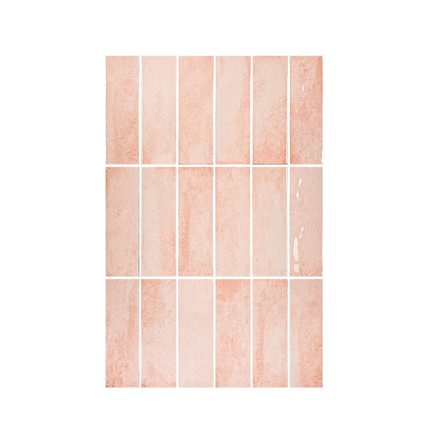 Milan Chromatic Series Cantaloupe Orange Rectangle Glossy Porcelain Artisanal Tile