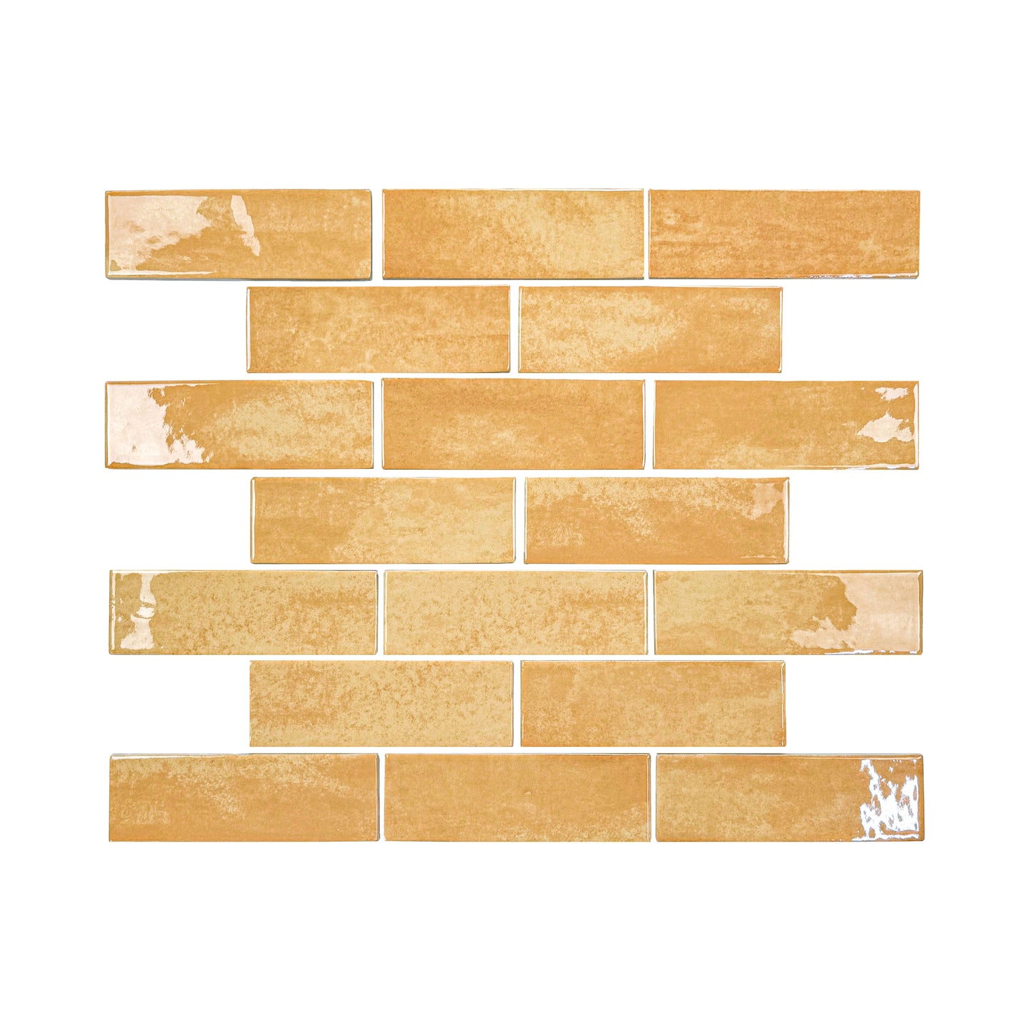 Milan Chromatic Series Butter Yellow Rectangle Glossy Porcelain Artisanal Tile