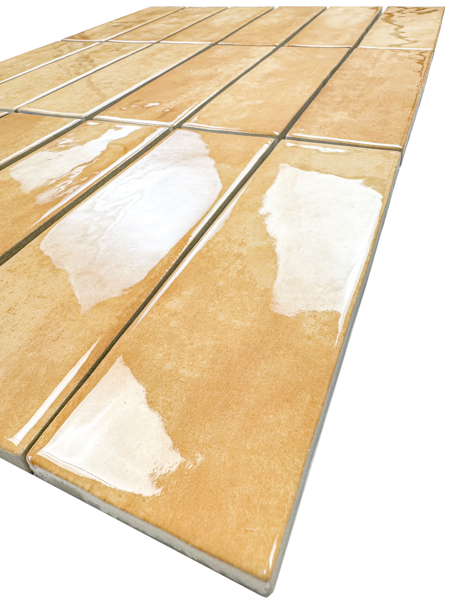 Milan Chromatic Series Butter Yellow Rectangle Glossy Porcelain Artisanal Tile