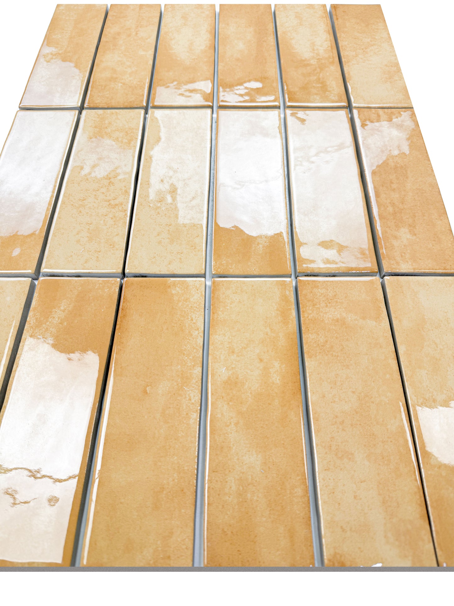 Milan Chromatic Series Butter Yellow Rectangle Glossy Porcelain Artisanal Tile