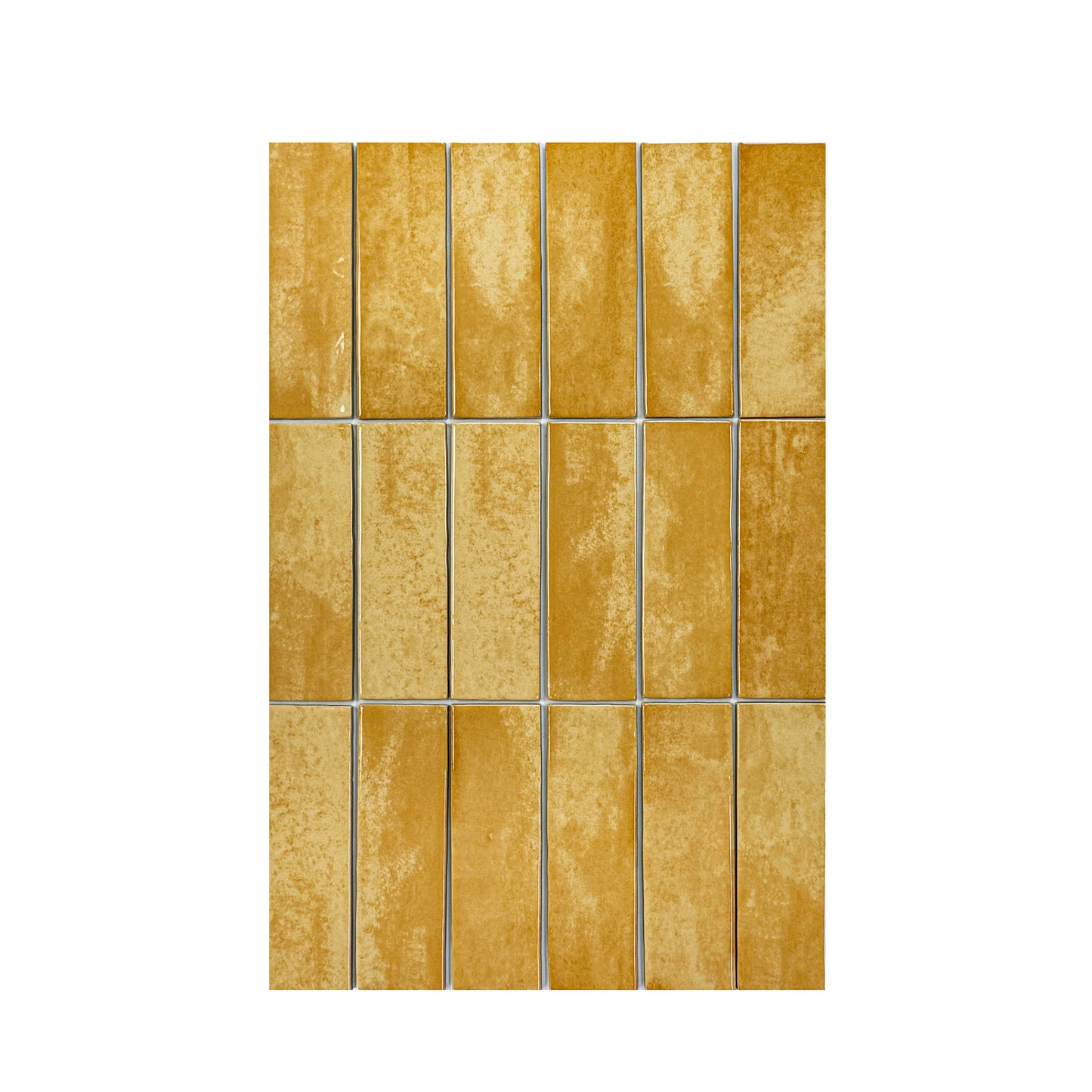 Milan Chromatic Series Butter Yellow Rectangle Glossy Porcelain Artisanal Tile