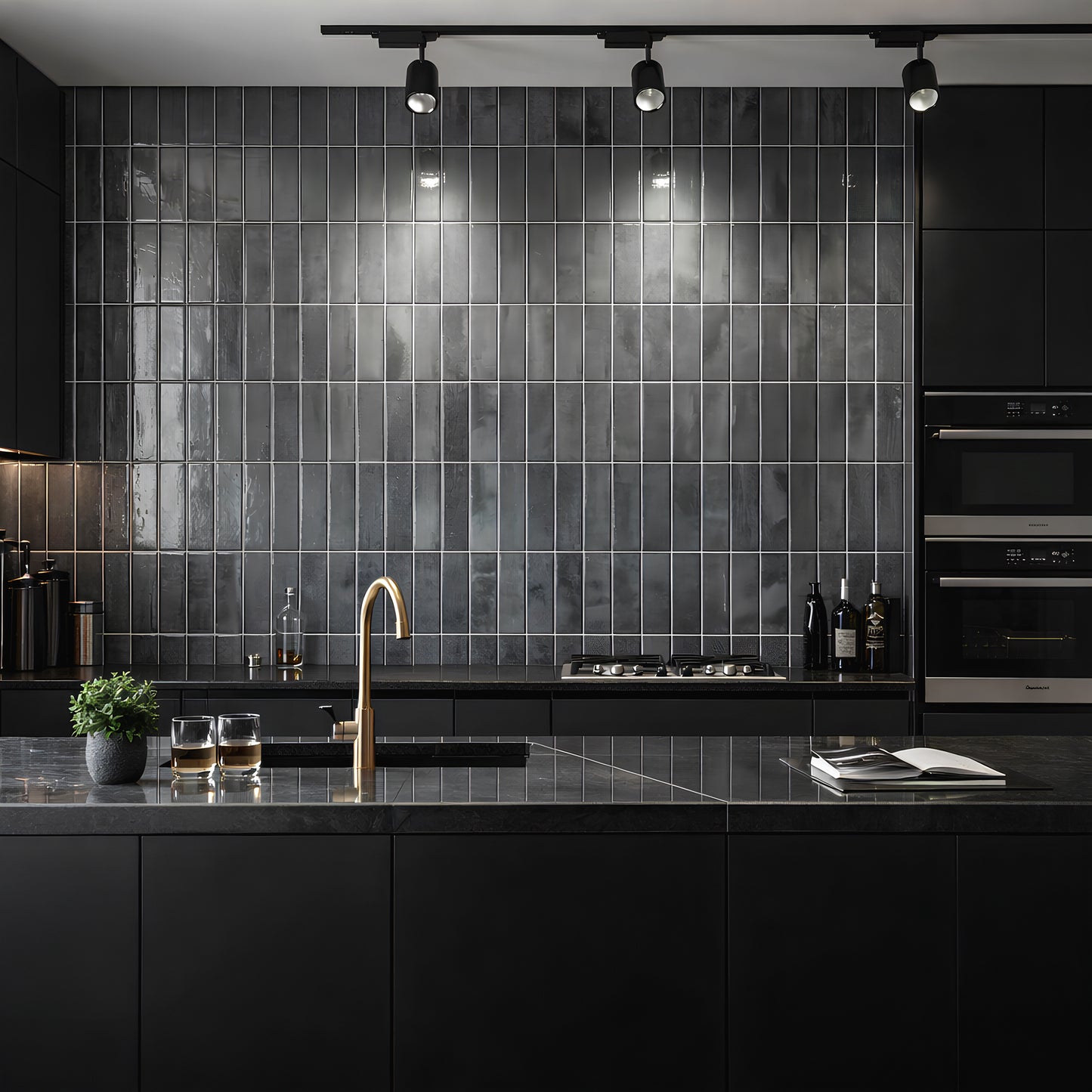 Milan Chromatic Series Cloud Grey Rectangle Glossy Porcelain Artisanal Tile