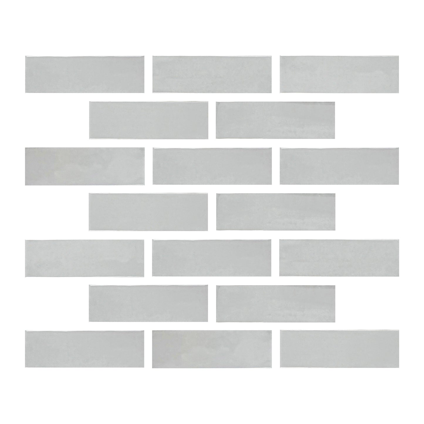 Milan Chromatic Series Rhino Grey Rectangle Glossy Porcelain Artisanal Tile