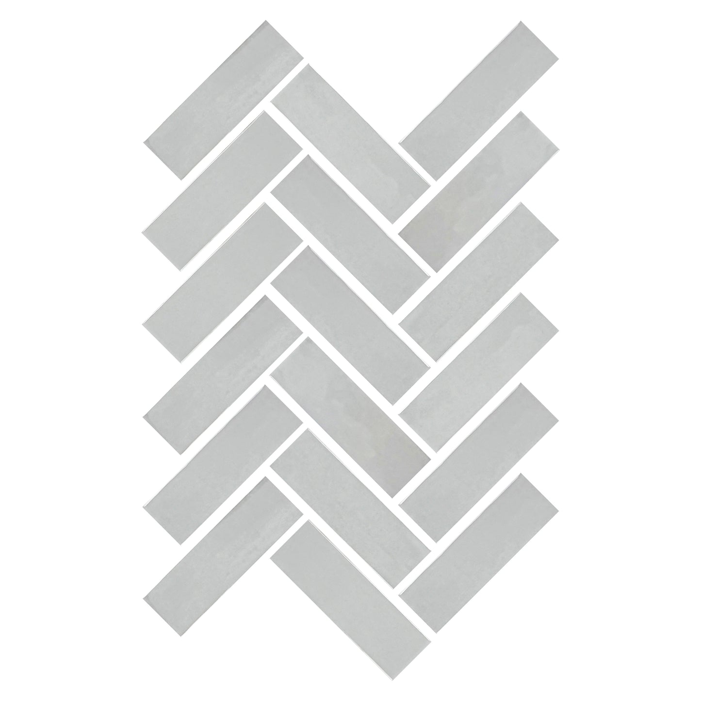 Milan Chromatic Series Rhino Grey Rectangle Glossy Porcelain Artisanal Tile