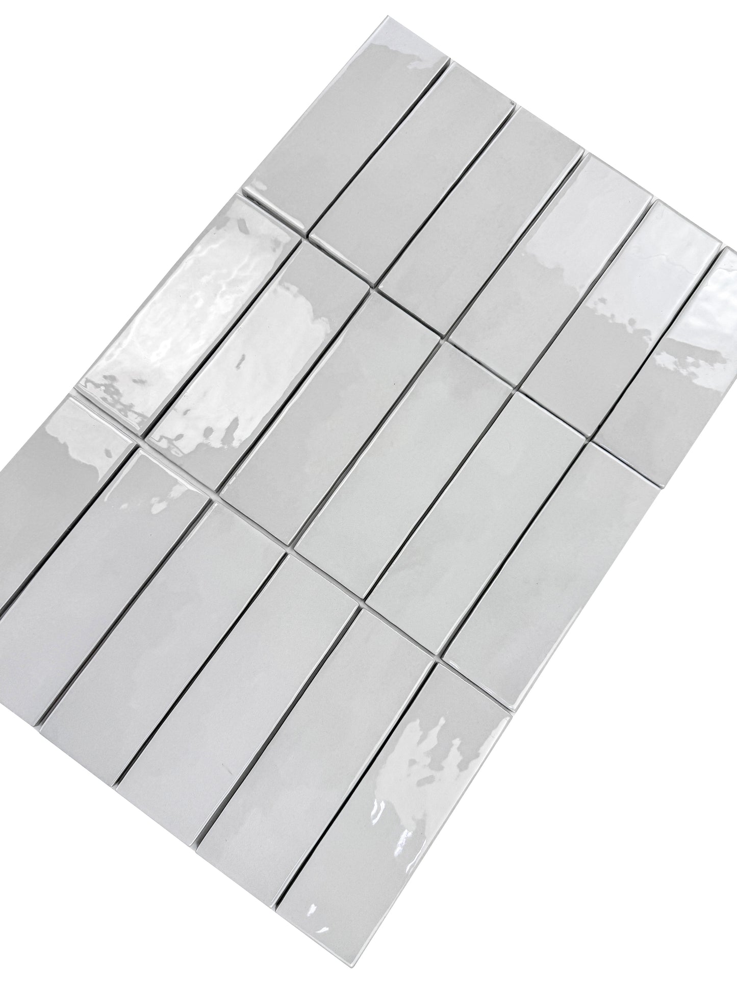 Milan Chromatic Series Rhino Grey Rectangle Glossy Porcelain Artisanal Tile