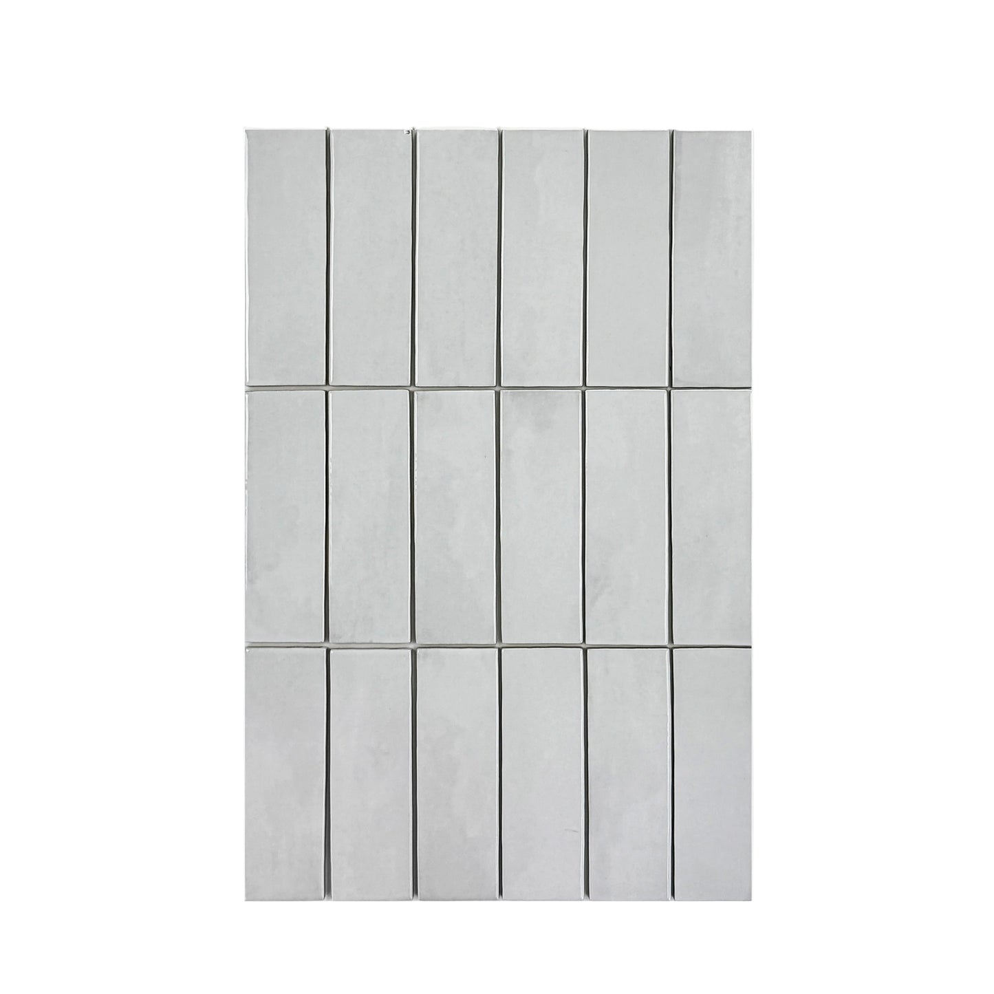 Milan Chromatic Series Rhino Grey Rectangle Glossy Porcelain Artisanal Tile