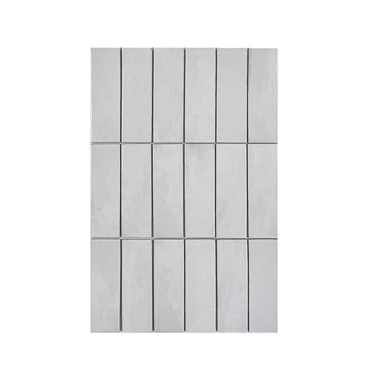 Milan Chromatic Series Rhino Grey Rectangle Glossy Porcelain Artisanal Tile