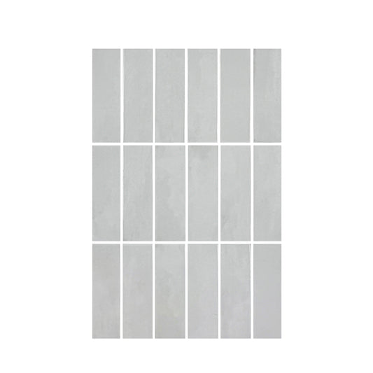 Milan Chromatic Series Rhino Grey Rectangle Glossy Porcelain Artisanal Tile