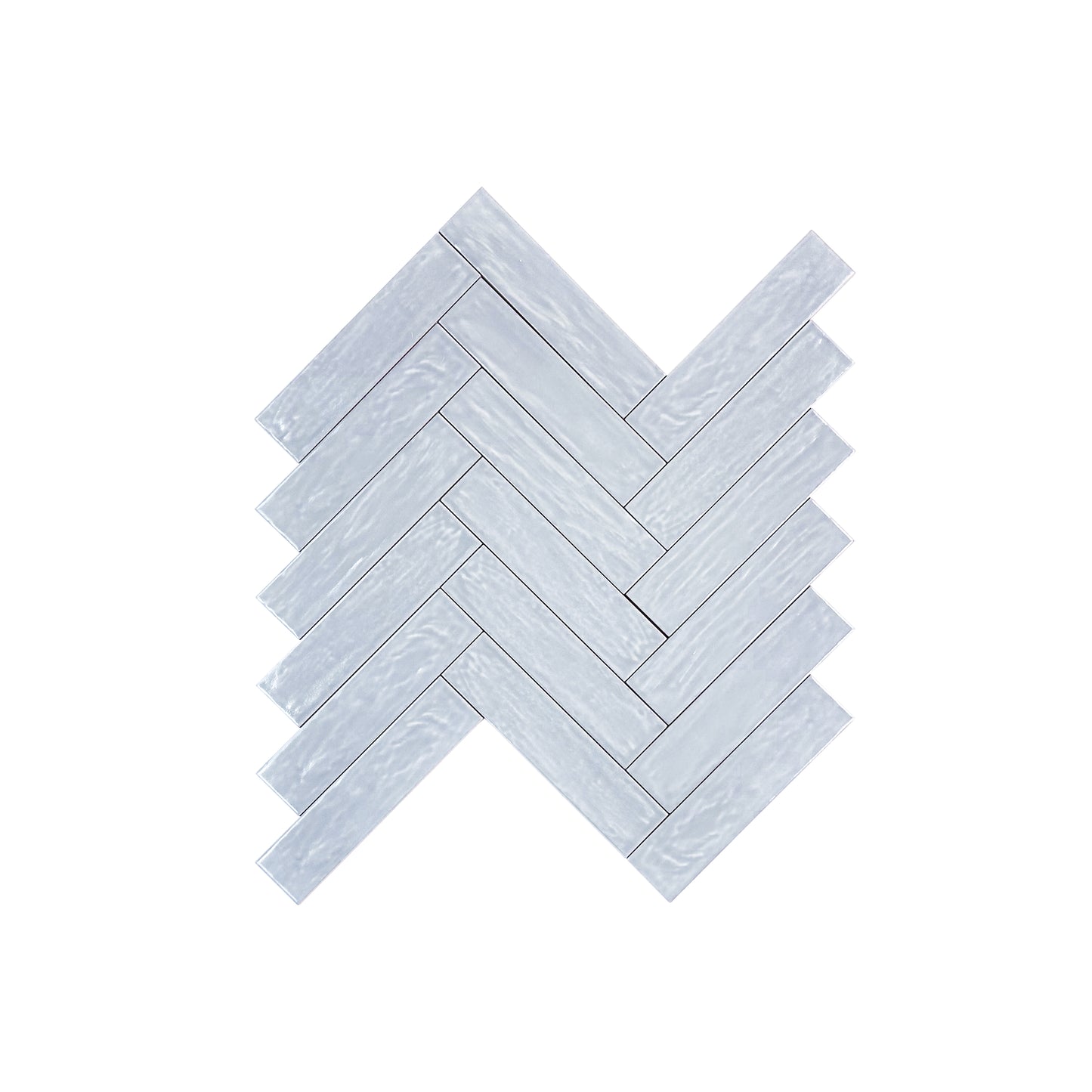 Grey Semimatte Pearlescent Ceramic Artisanal Tile