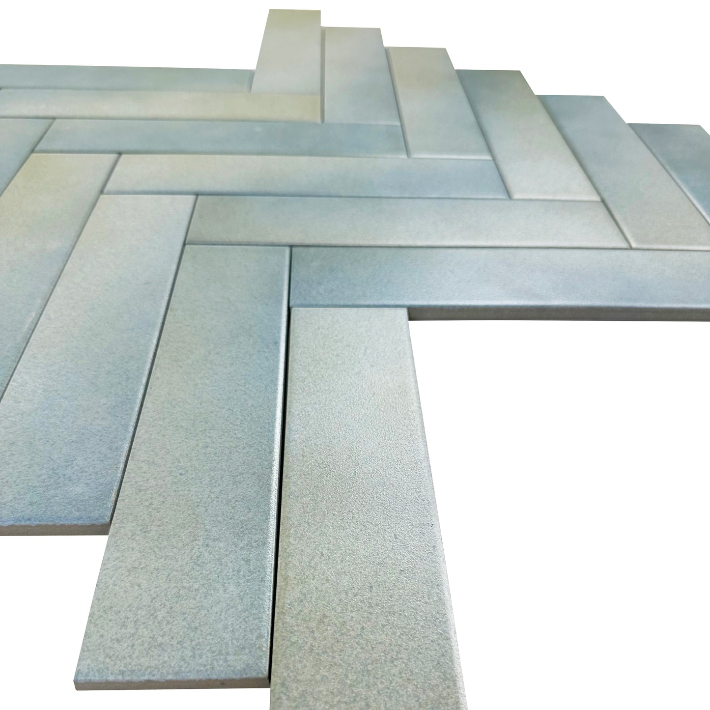 Slate Grey And French Blue Mixed Matte Porcelain Artisanal Tile