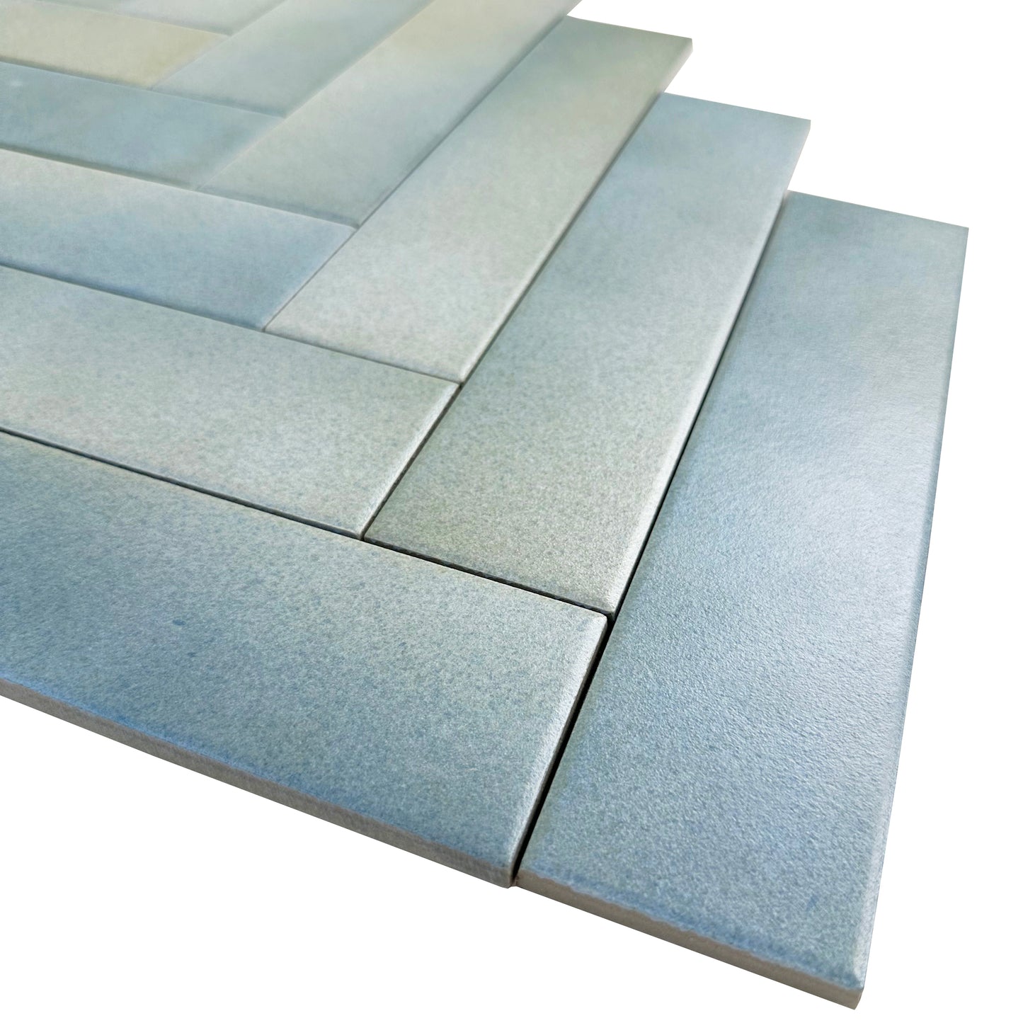 Slate Grey And French Blue Mixed Matte Porcelain Artisanal Tile