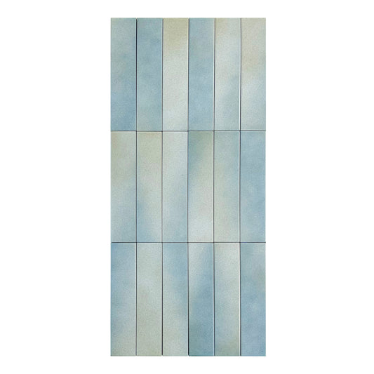 Slate Grey And French Blue Mixed Matte Porcelain Artisanal Tile