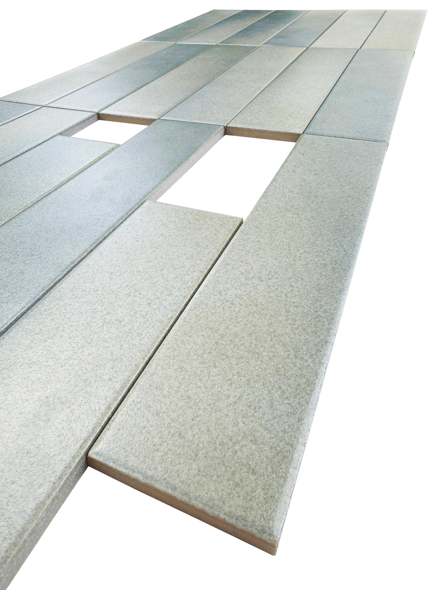 Slate Grey And French Blue Mixed Matte Porcelain Artisanal Tile
