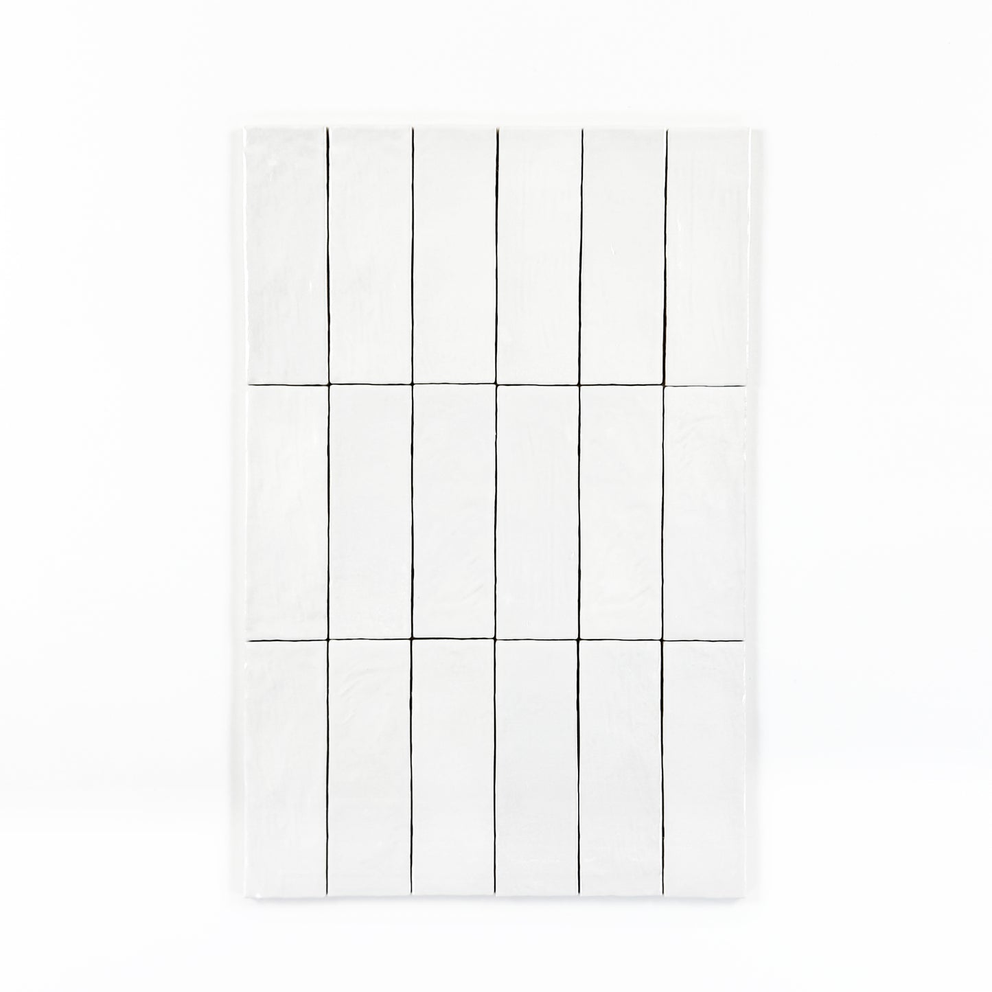 Spanish Moonlight Pearl Series Pearl White Semimatte Ceramic Artisanal Tile