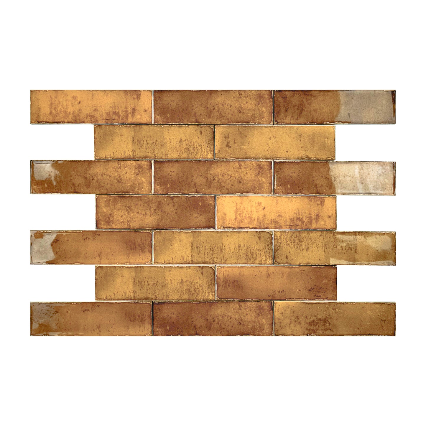 Honey Glossy Glazed Ceramic Artisanal Tile