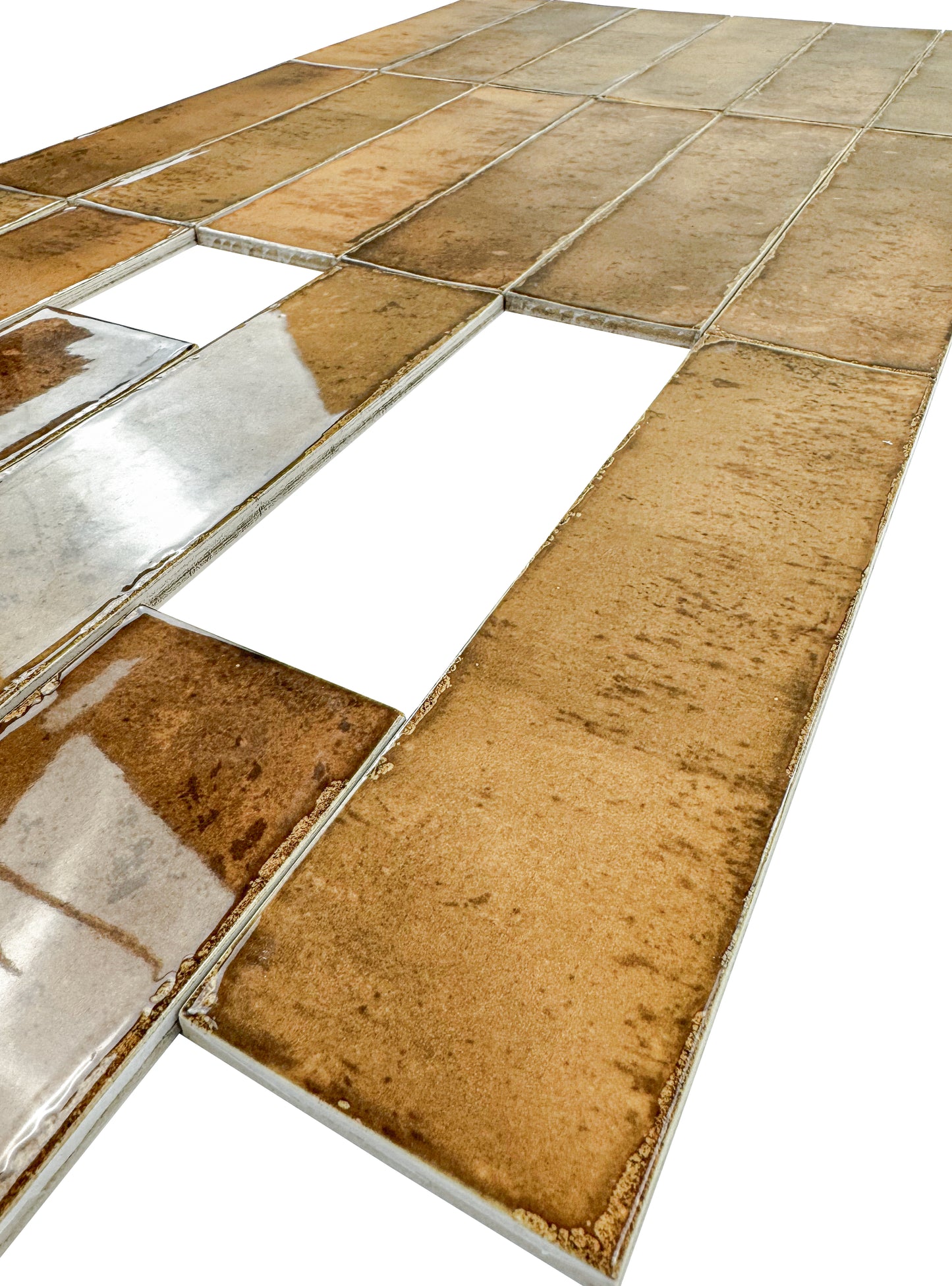 Honey Glossy Glazed Ceramic Artisanal Tile