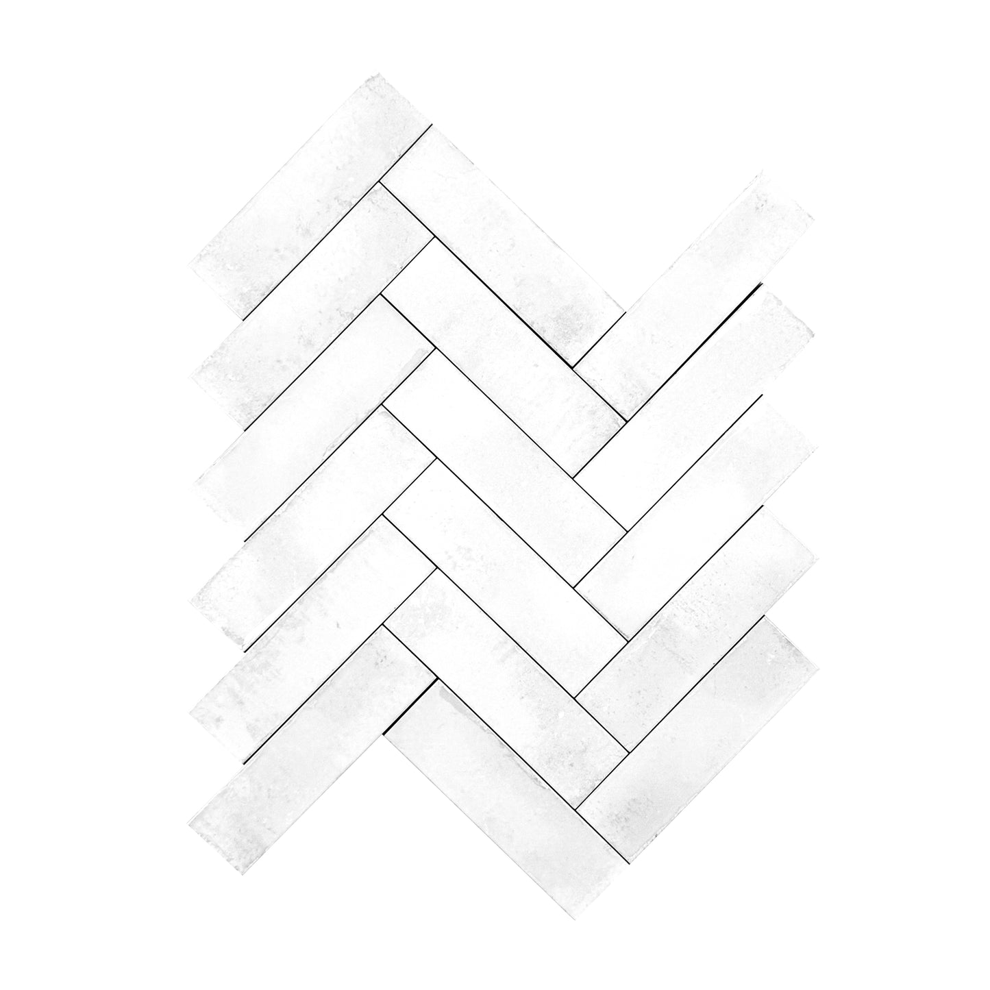 White Glossy Glazed Ceramic Artisanal Tile